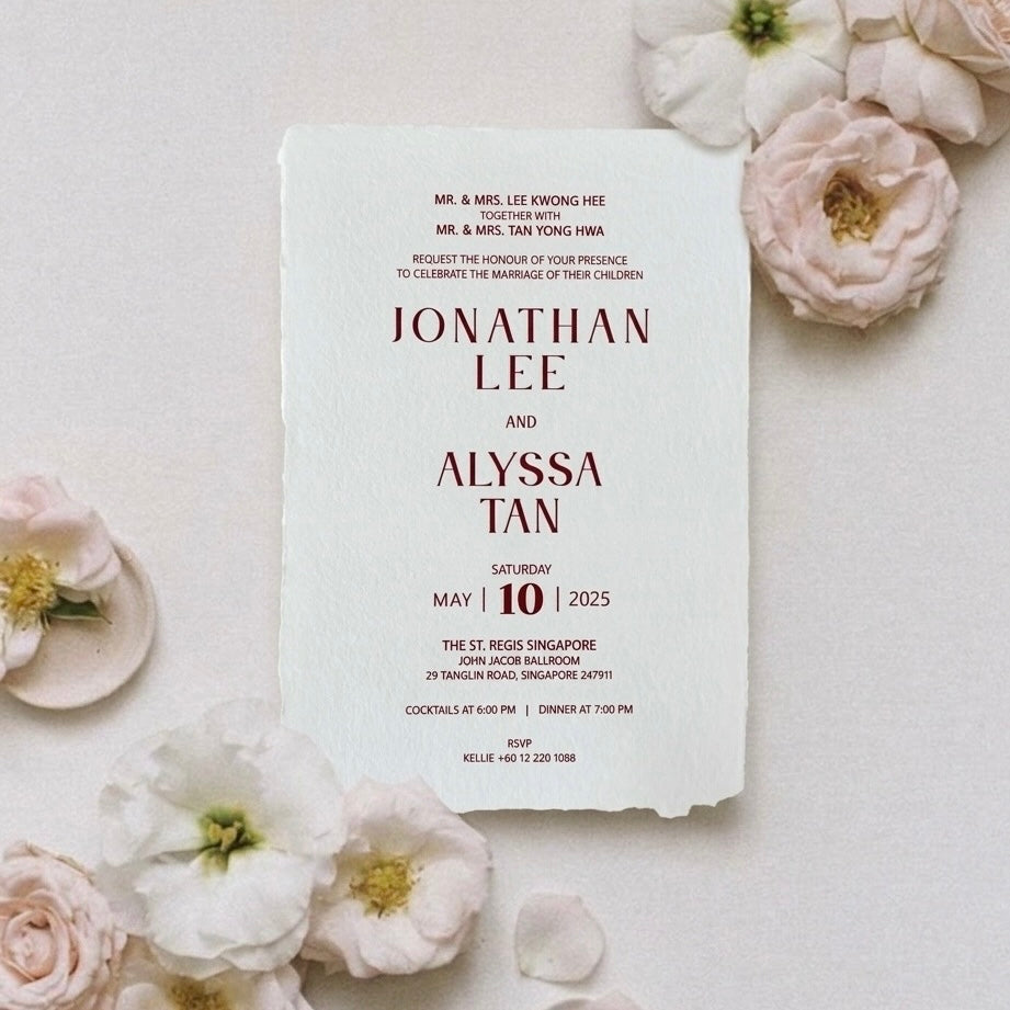 Handmade Paper Wedding Invitation