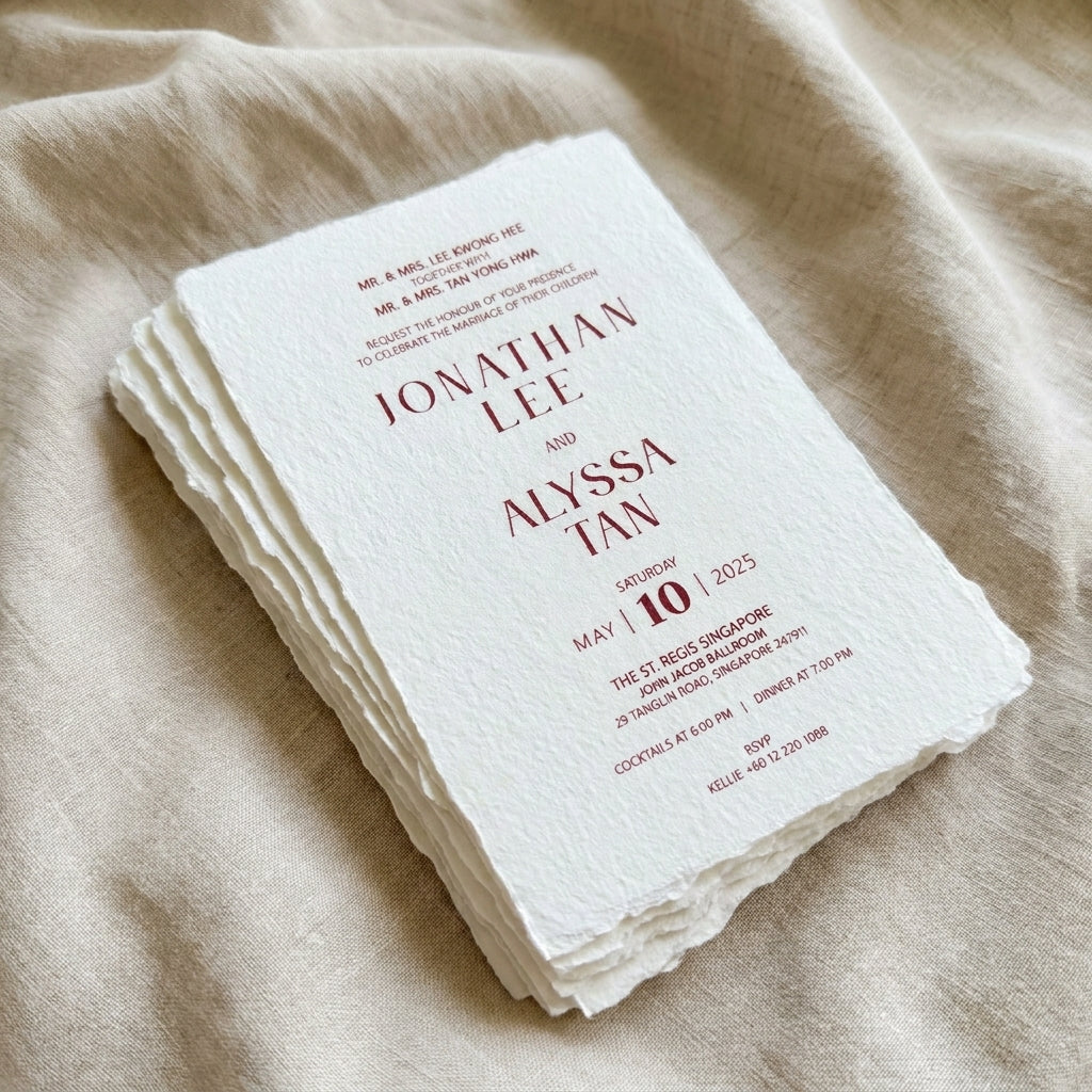 Handmade Paper Wedding Invitation