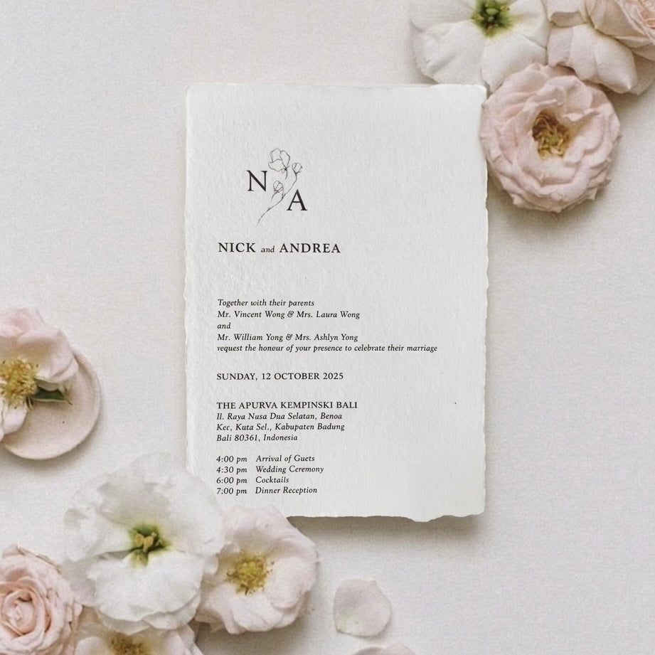 Handmade Paper Wedding Invitation