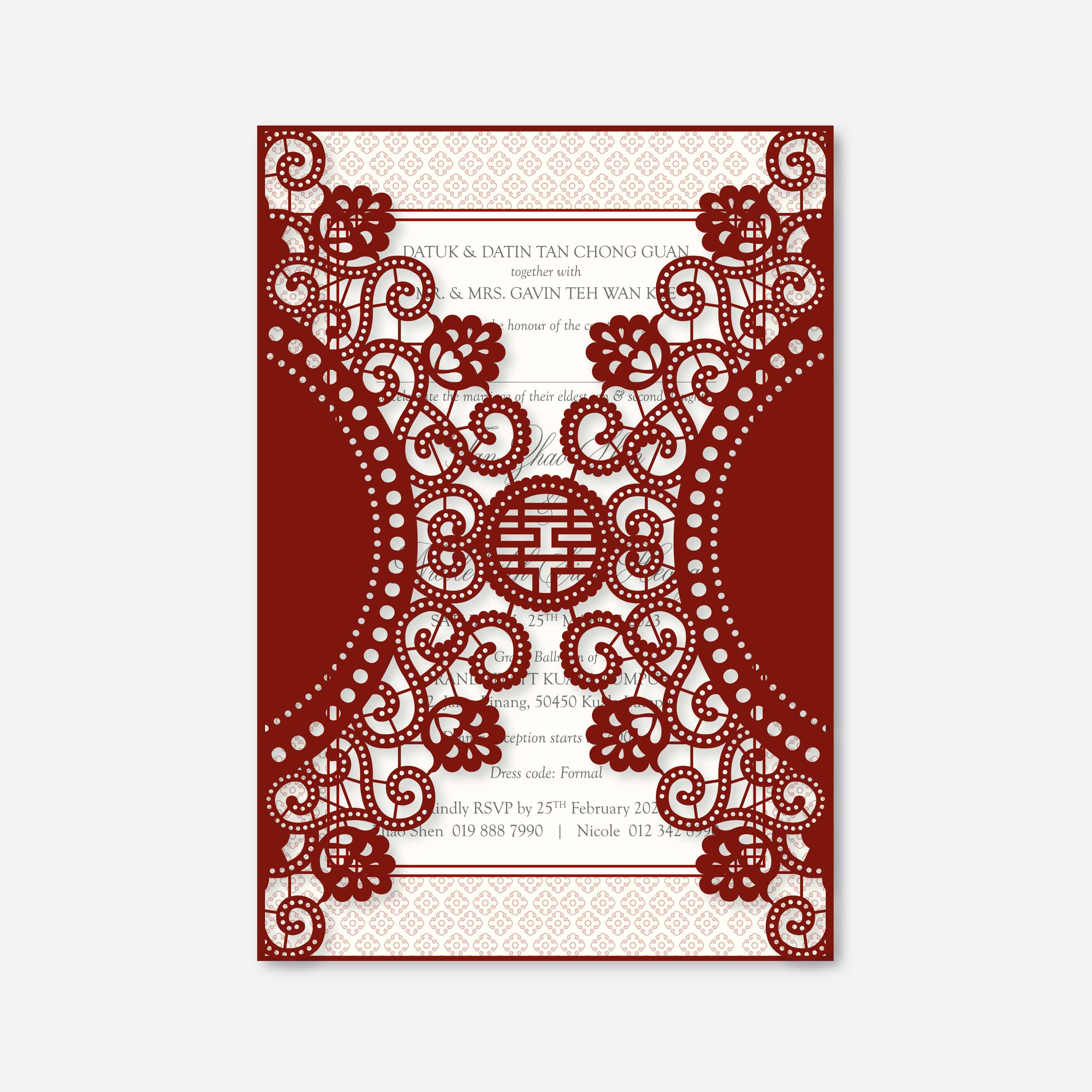 Laser Cut Wedding Invitation