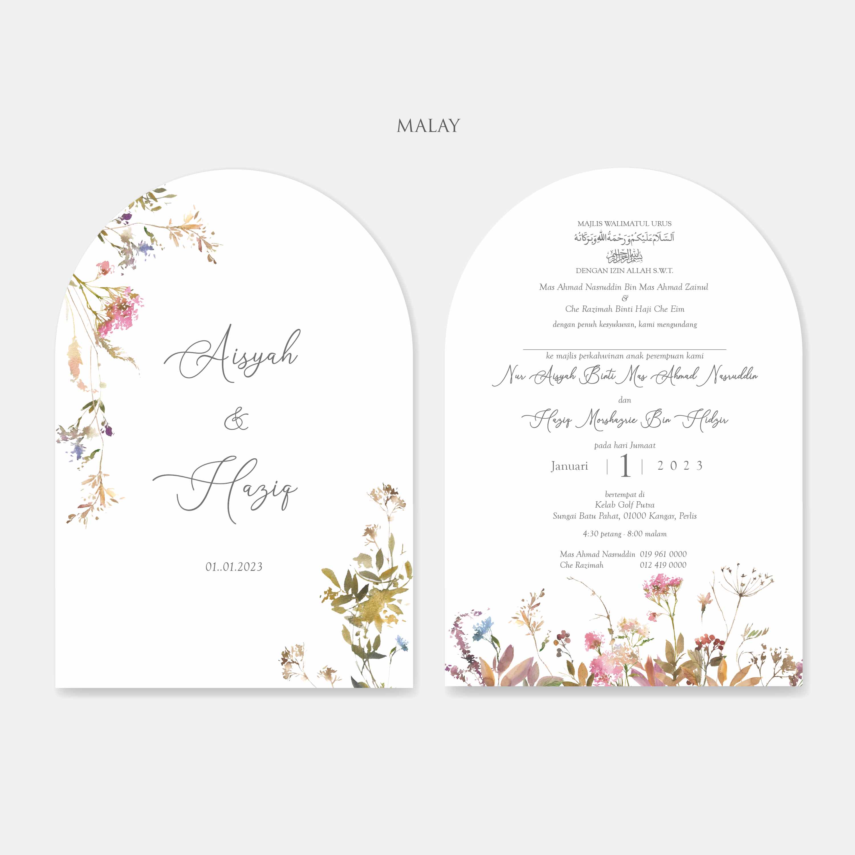 Arch Shaped Wedding Invitation