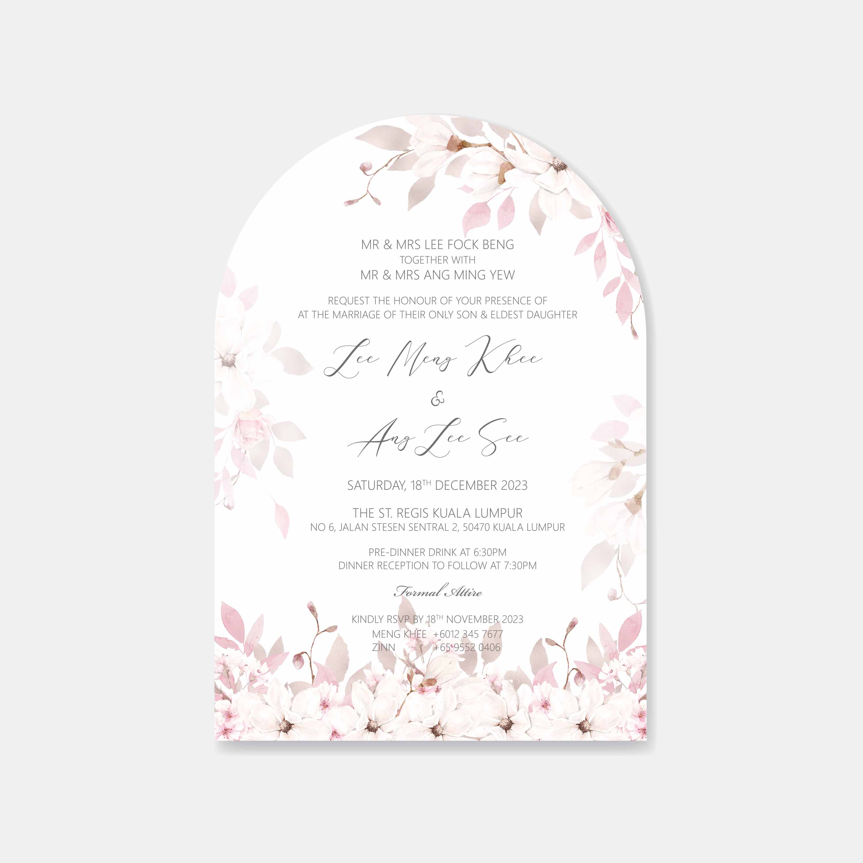 Arch Shaped Wedding Invitation