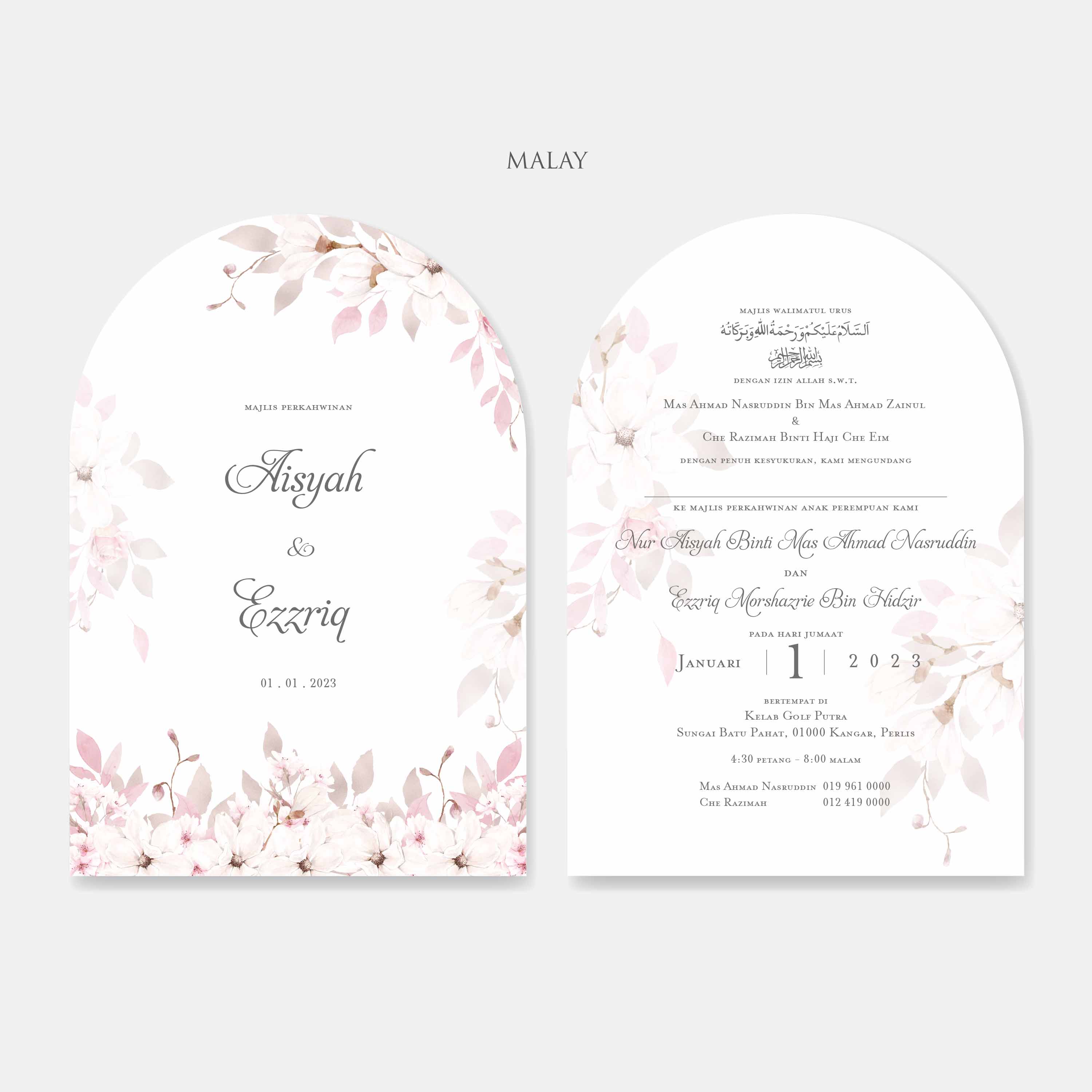 Arch Shaped Wedding Invitation