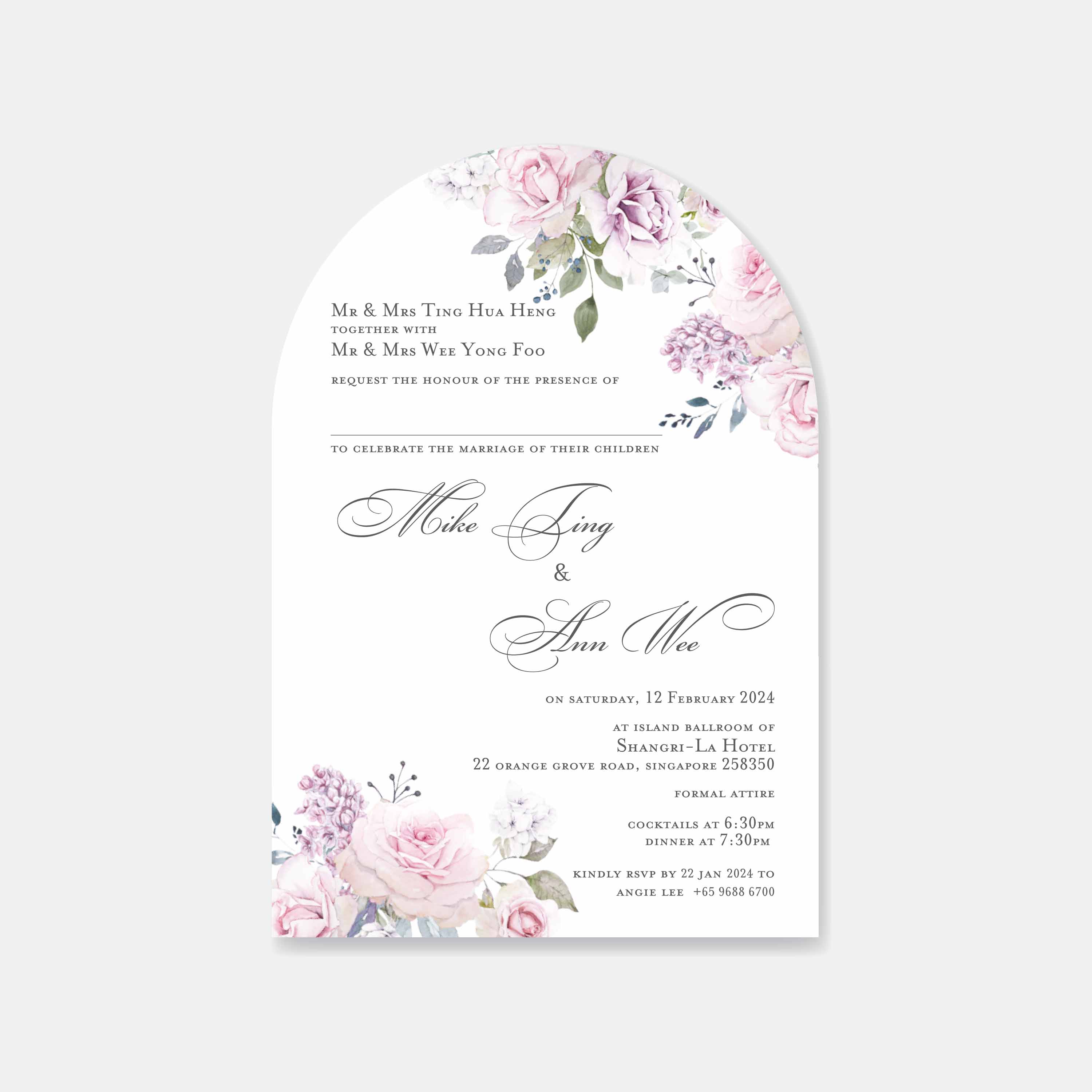 Arch Shaped Wedding Invitation