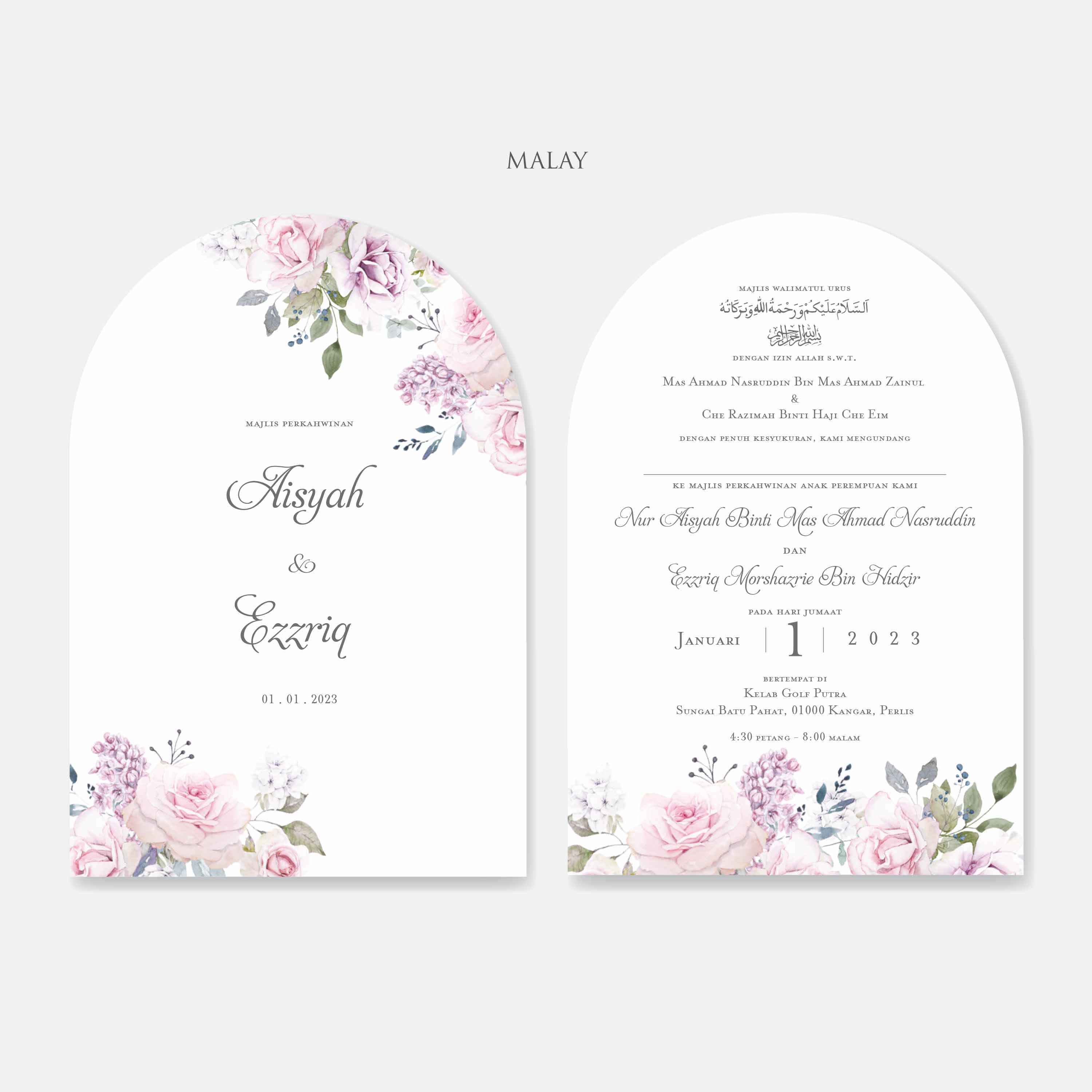 Arch Shaped Wedding Invitation