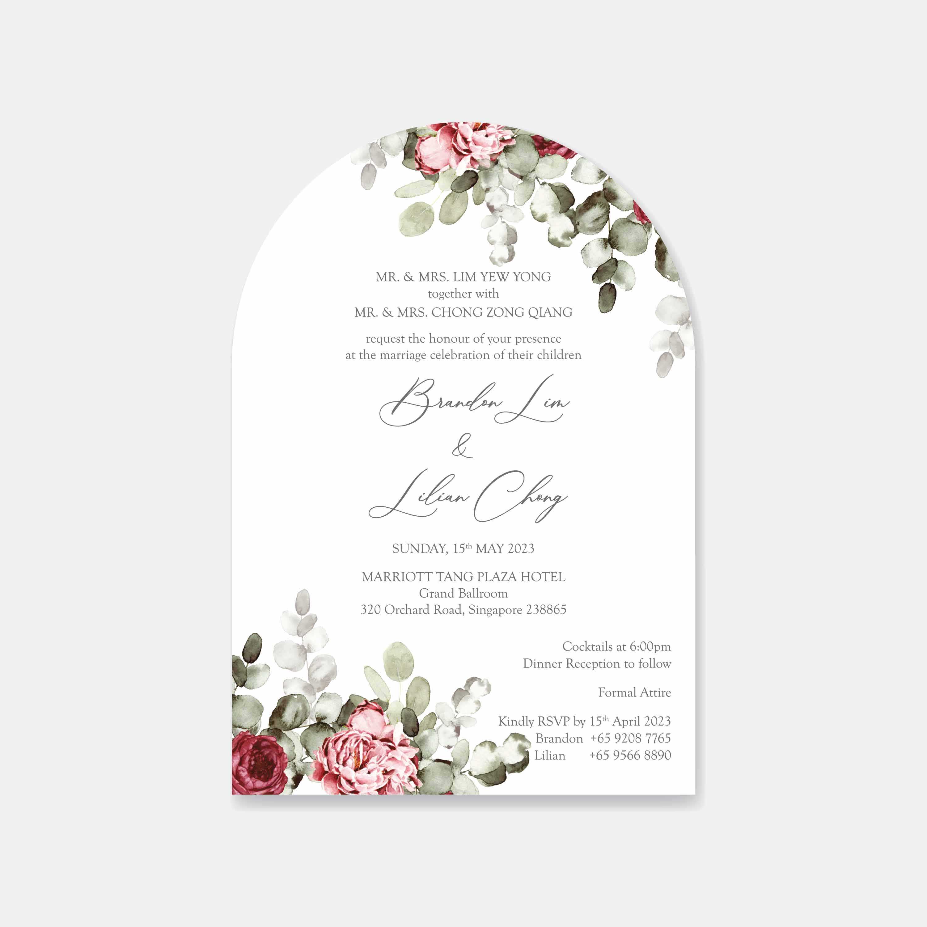 Arch Shaped Wedding Invitation