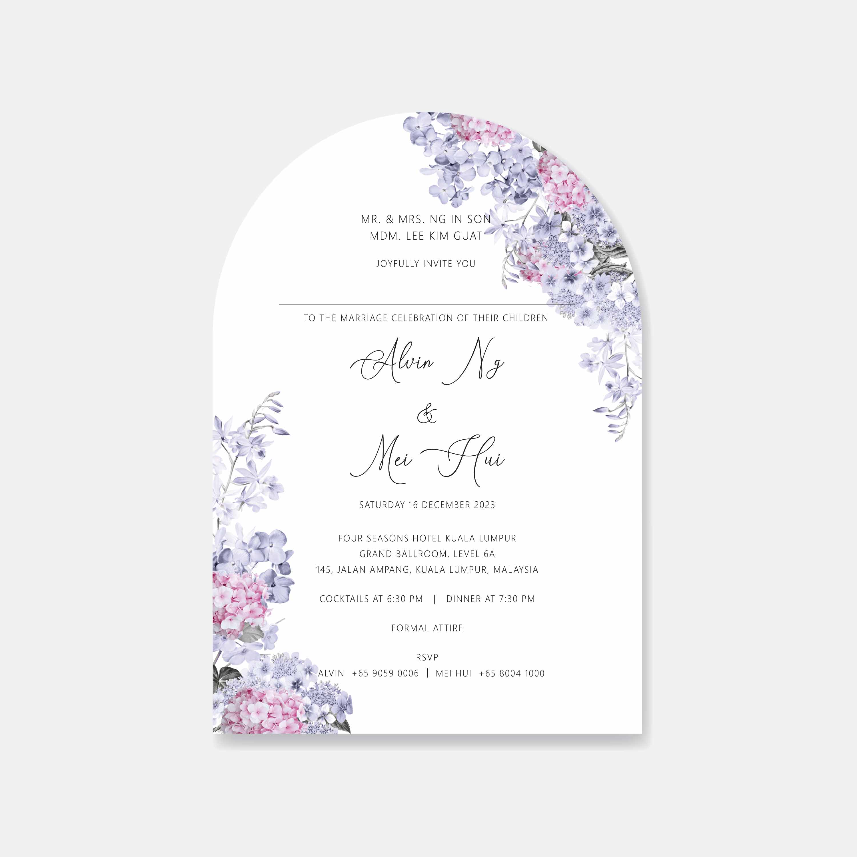Arch Shaped Wedding Invitation