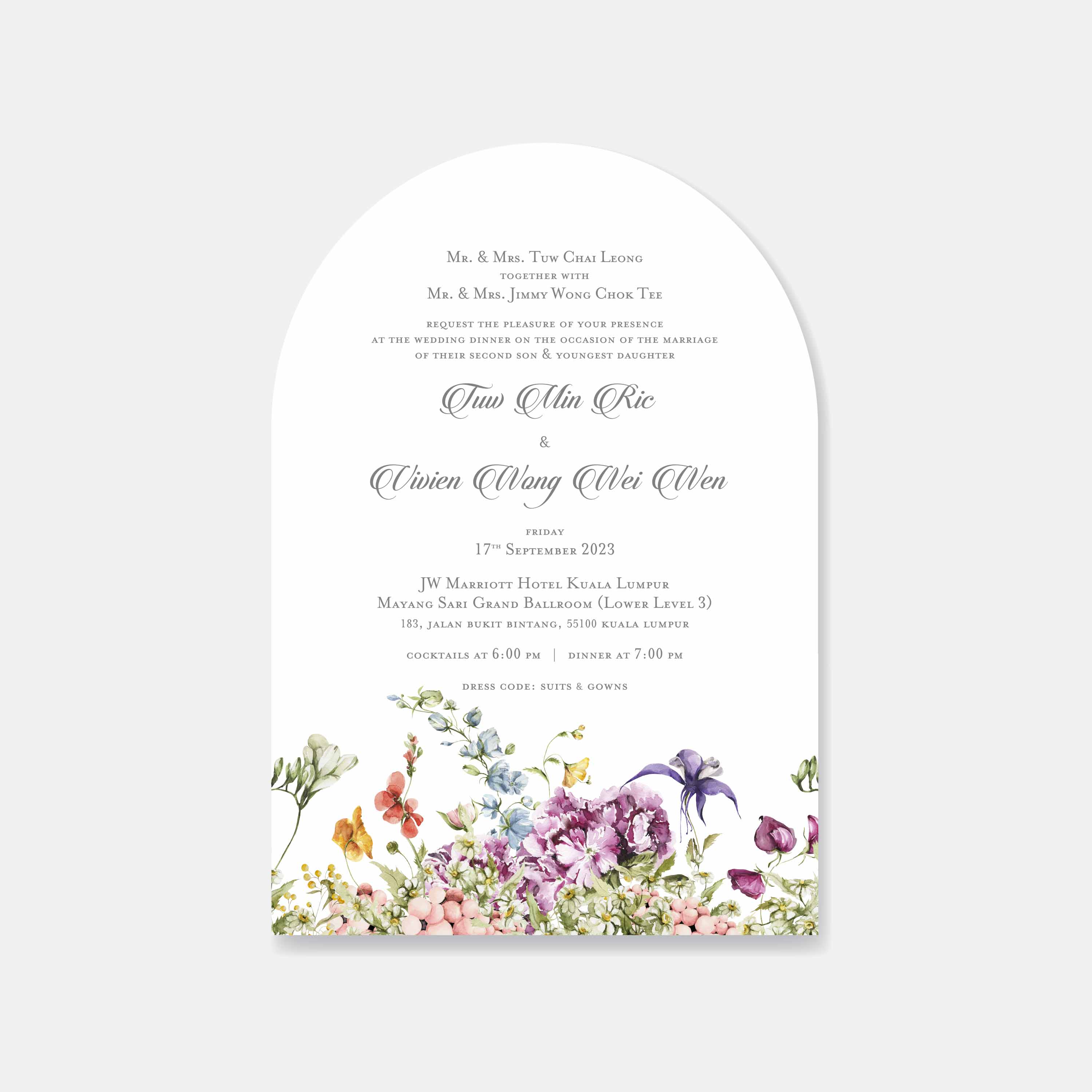 Arch Shaped Wedding Invitation