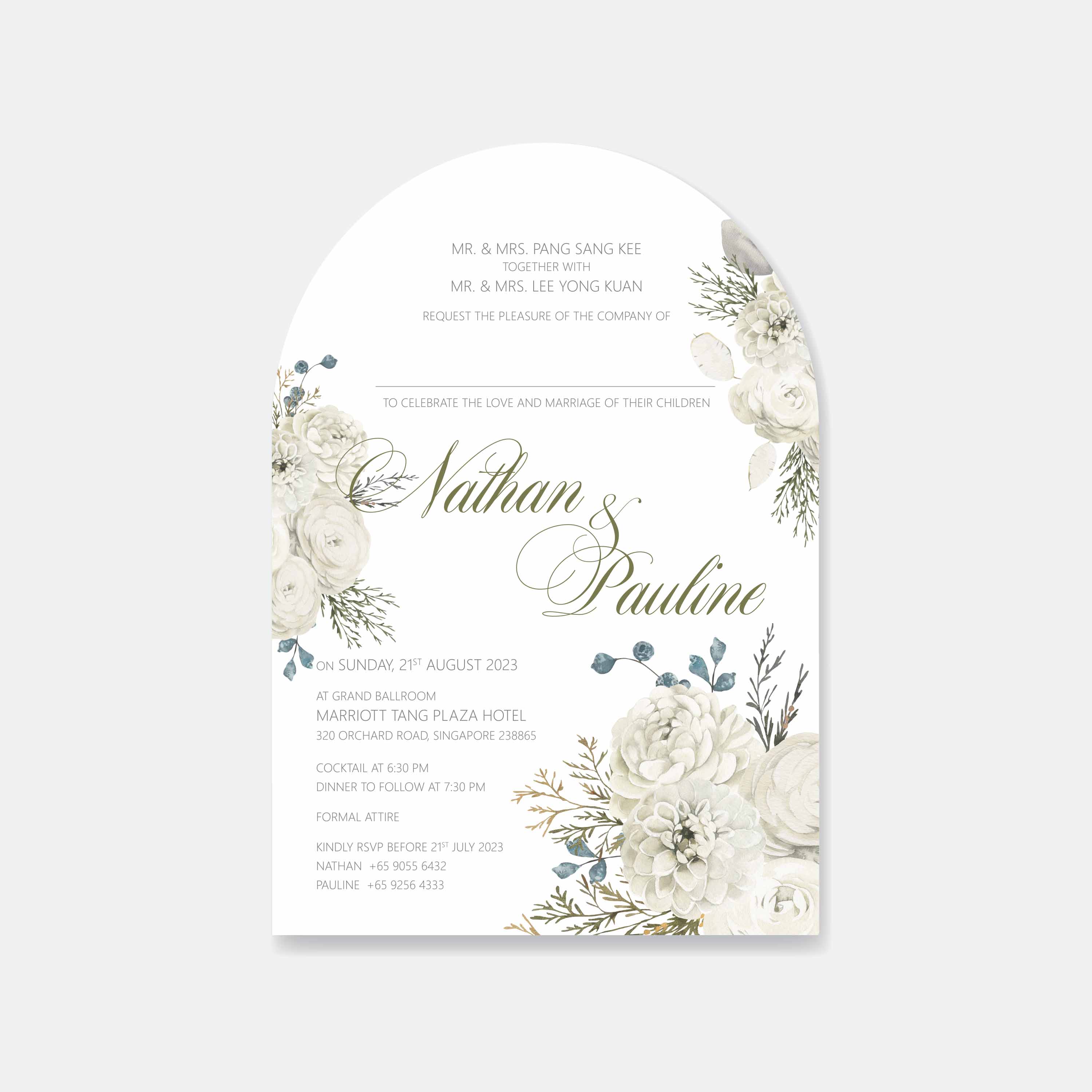 Arch Shaped Wedding Invitation