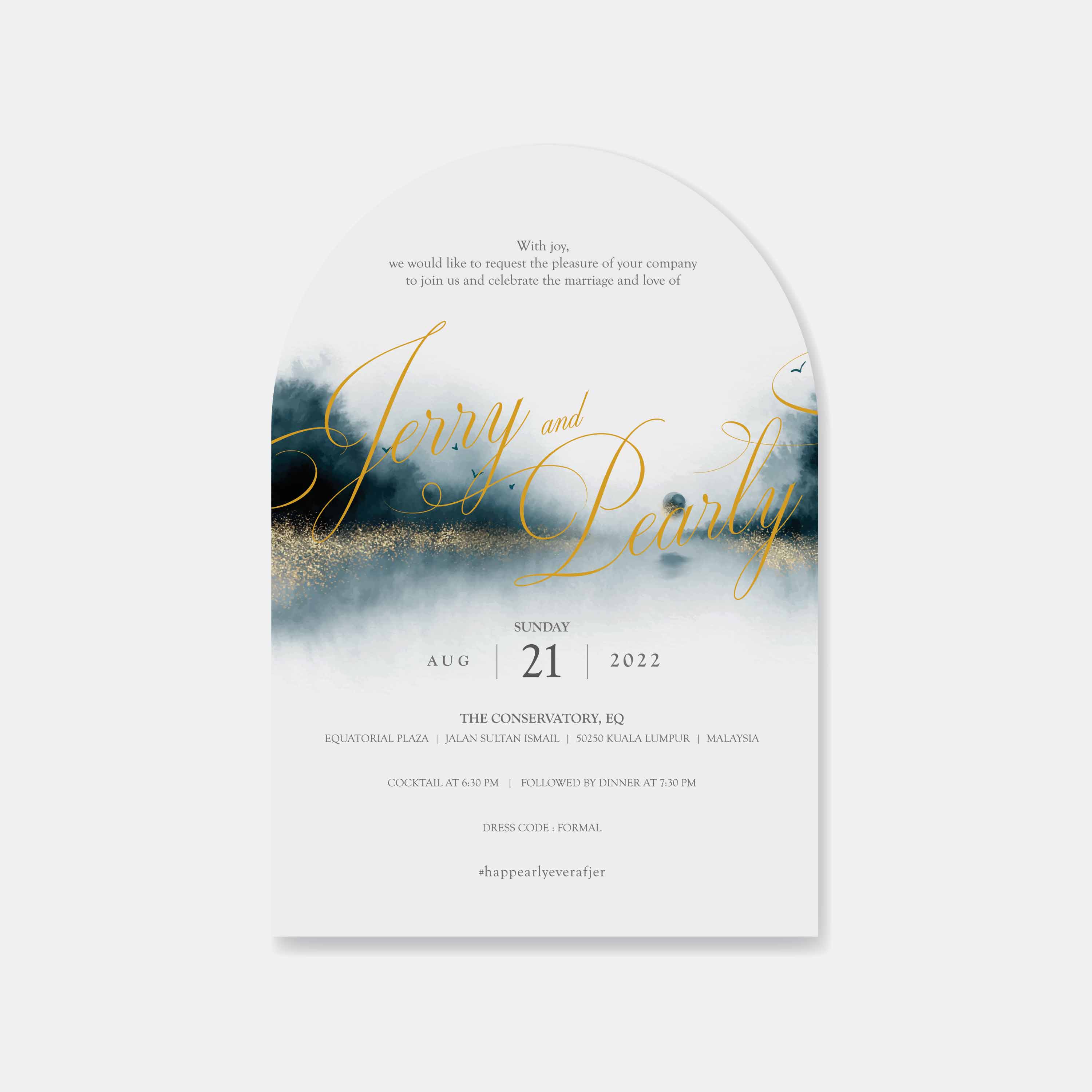 Arch Shaped Wedding Invitation