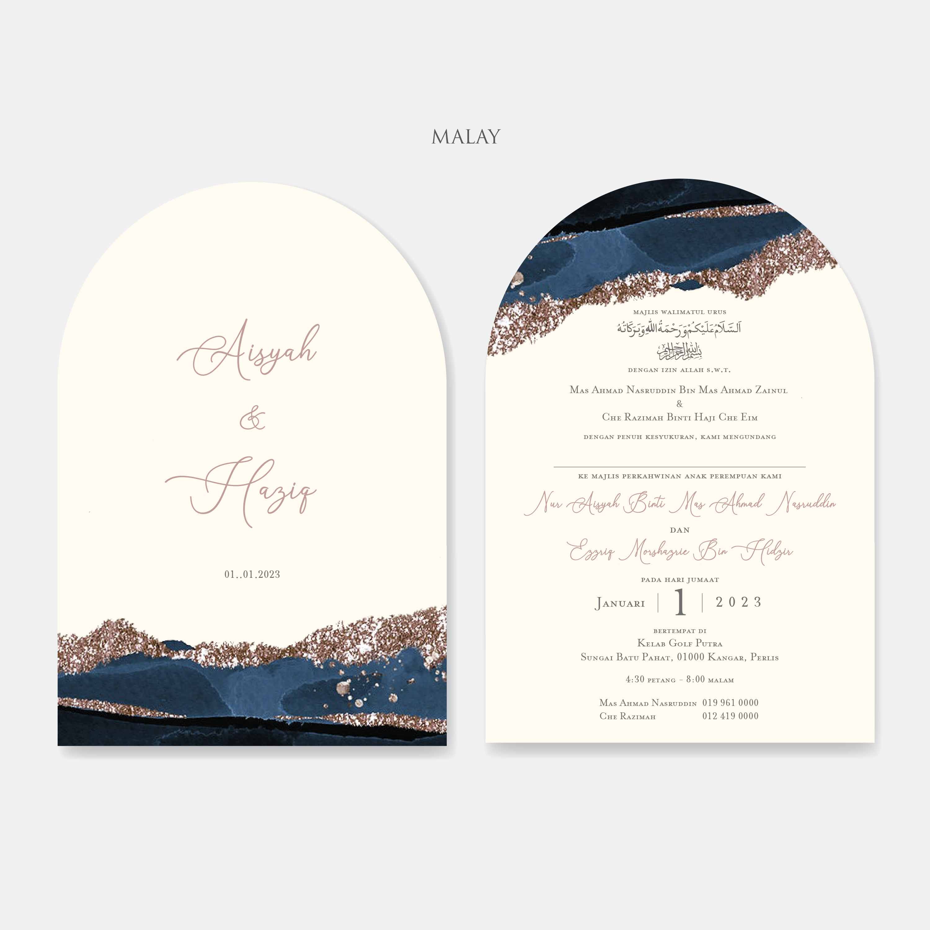 Arch Shaped Wedding Invitation