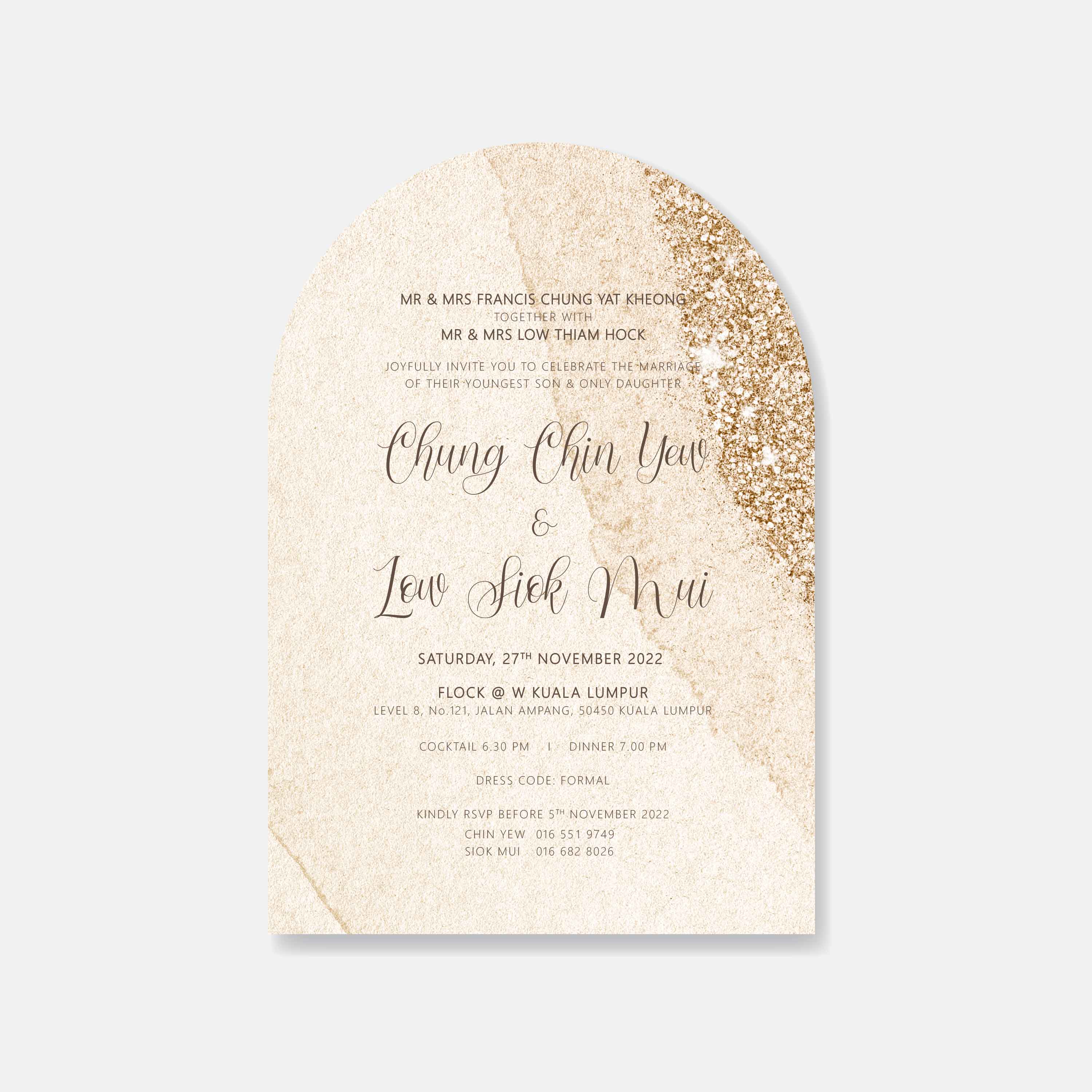 Arch Shaped Wedding Invitation