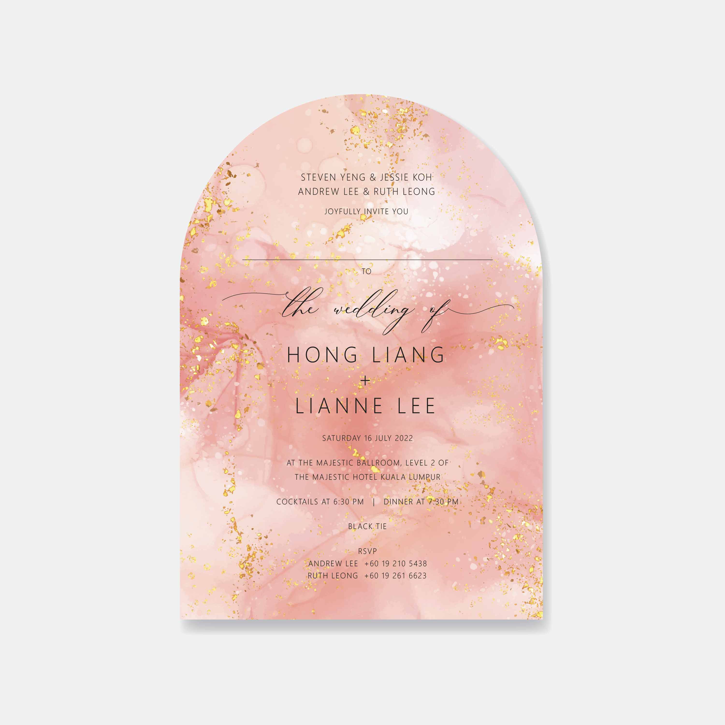 Arch Shaped Wedding Invitation
