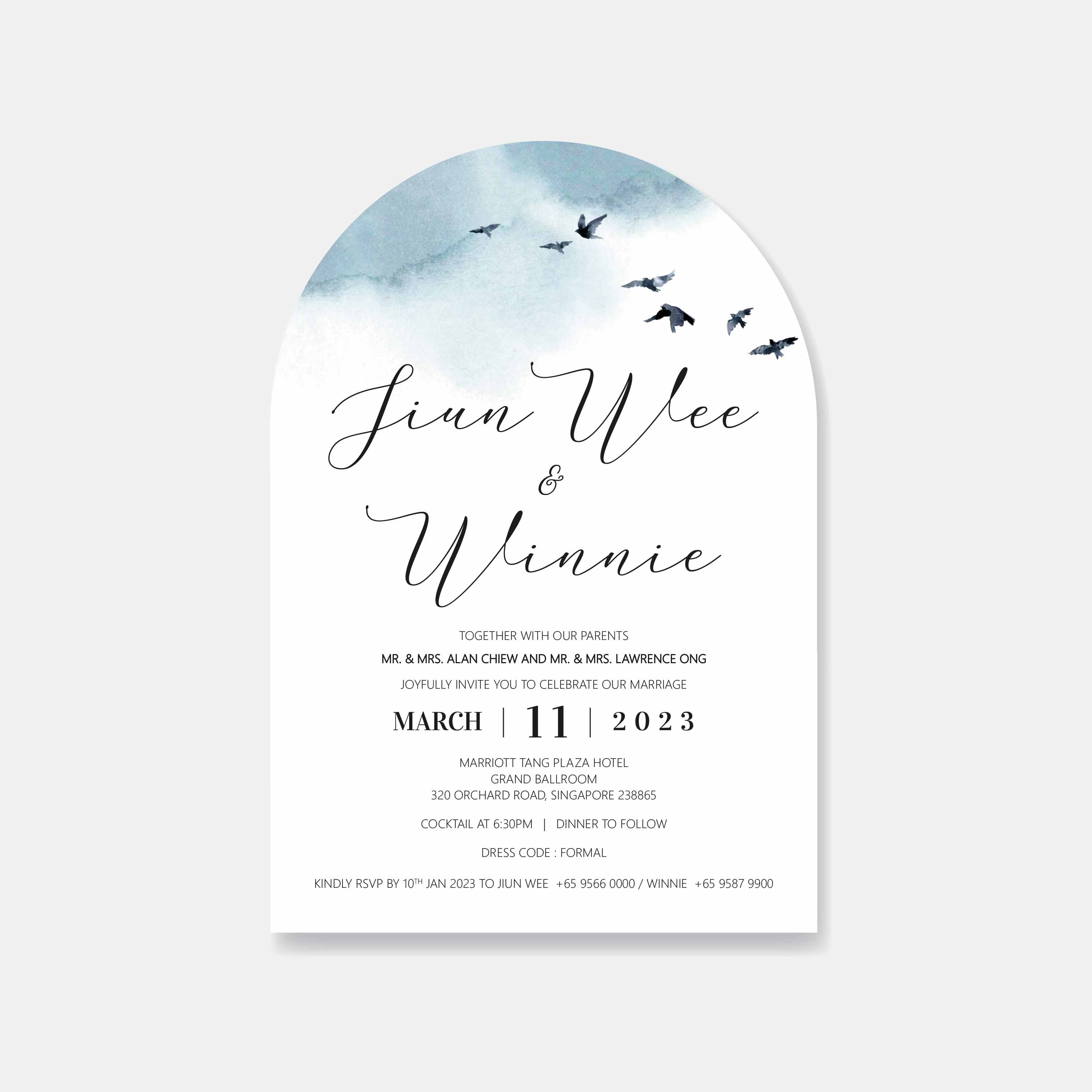 Arch Shaped Wedding Invitation