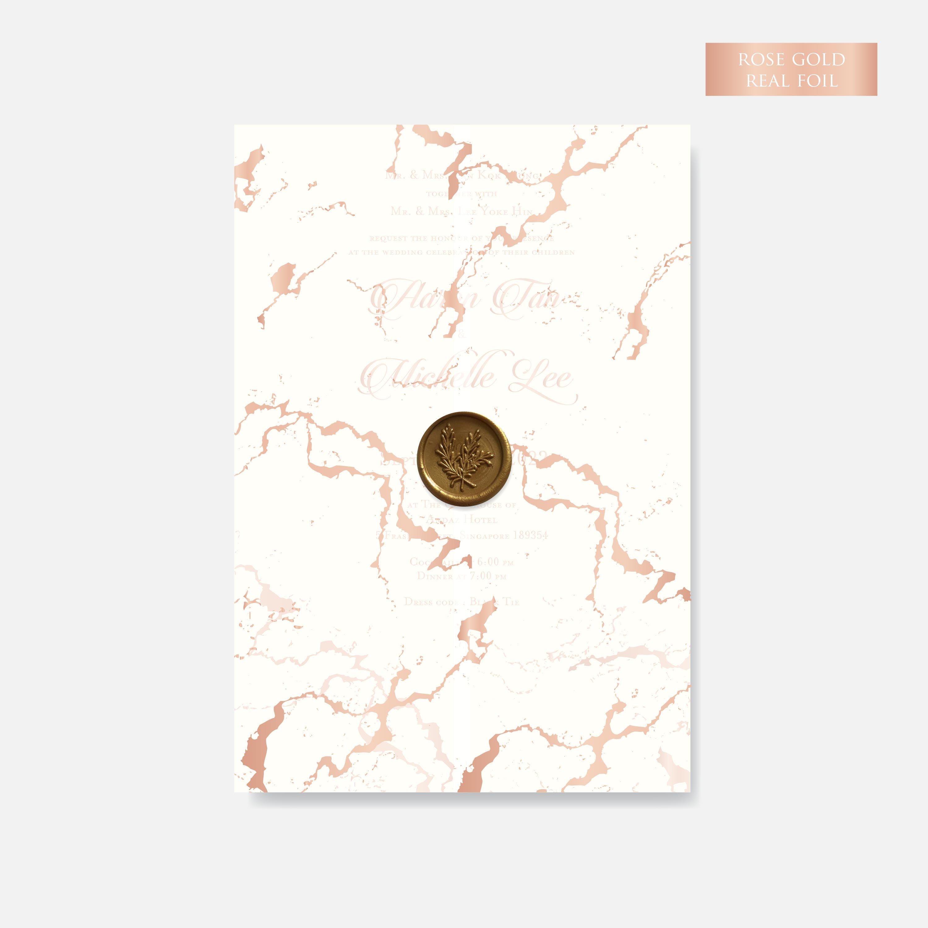 Real Foil Wedding Invitation