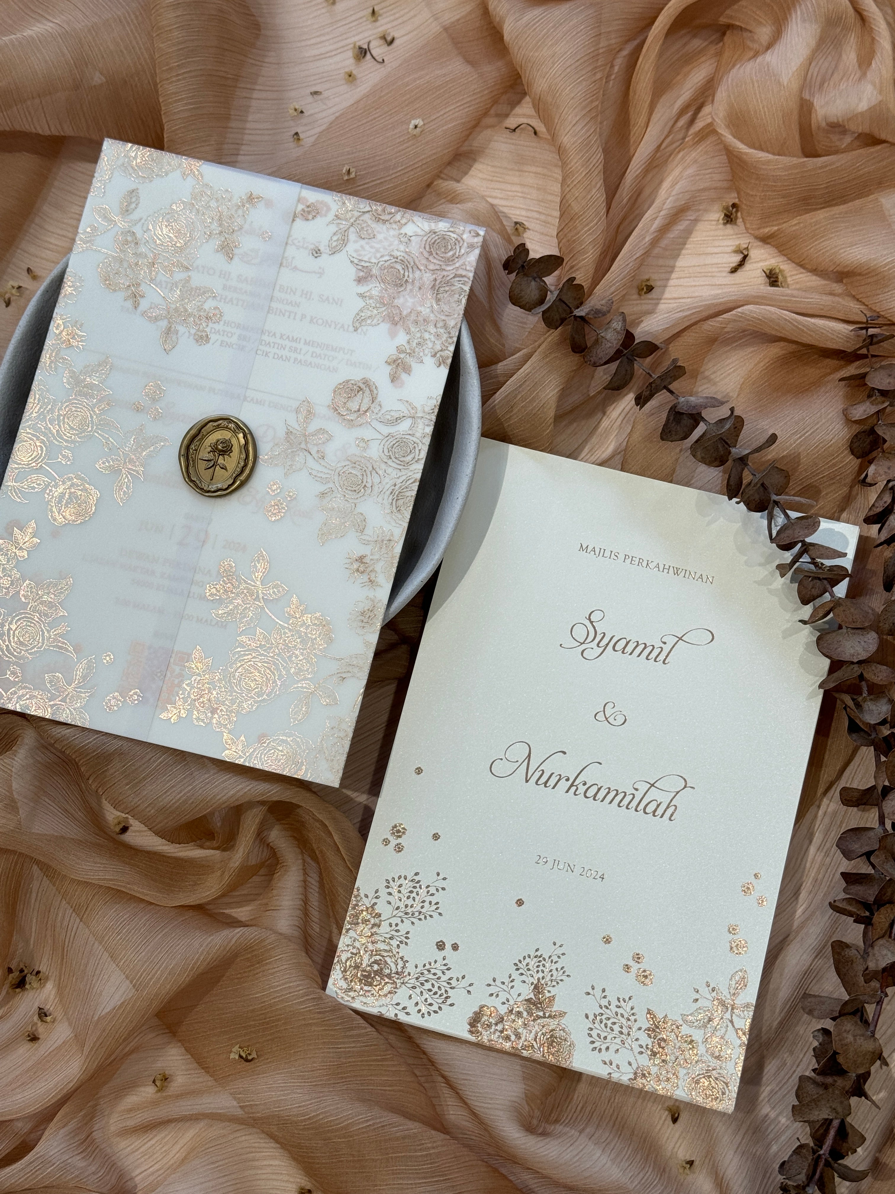 Real Foil Wedding Invitation