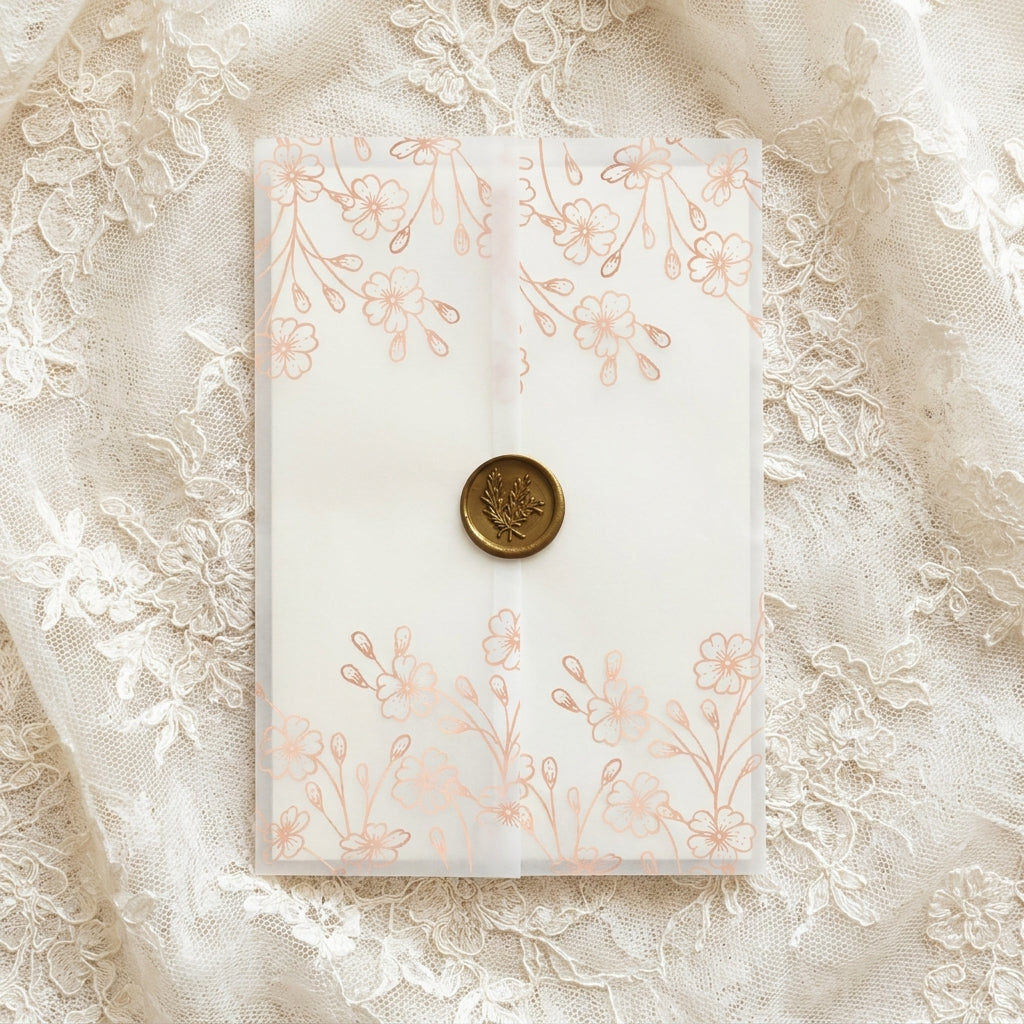 Real foil wedding invitations add a striking, metallic shine and a luxurious, tactile feel to your stationery that cannot be replicated by standard digital printing. Real foil uses heat and pressure to bond true metallic material directly onto your paper or cardstock.