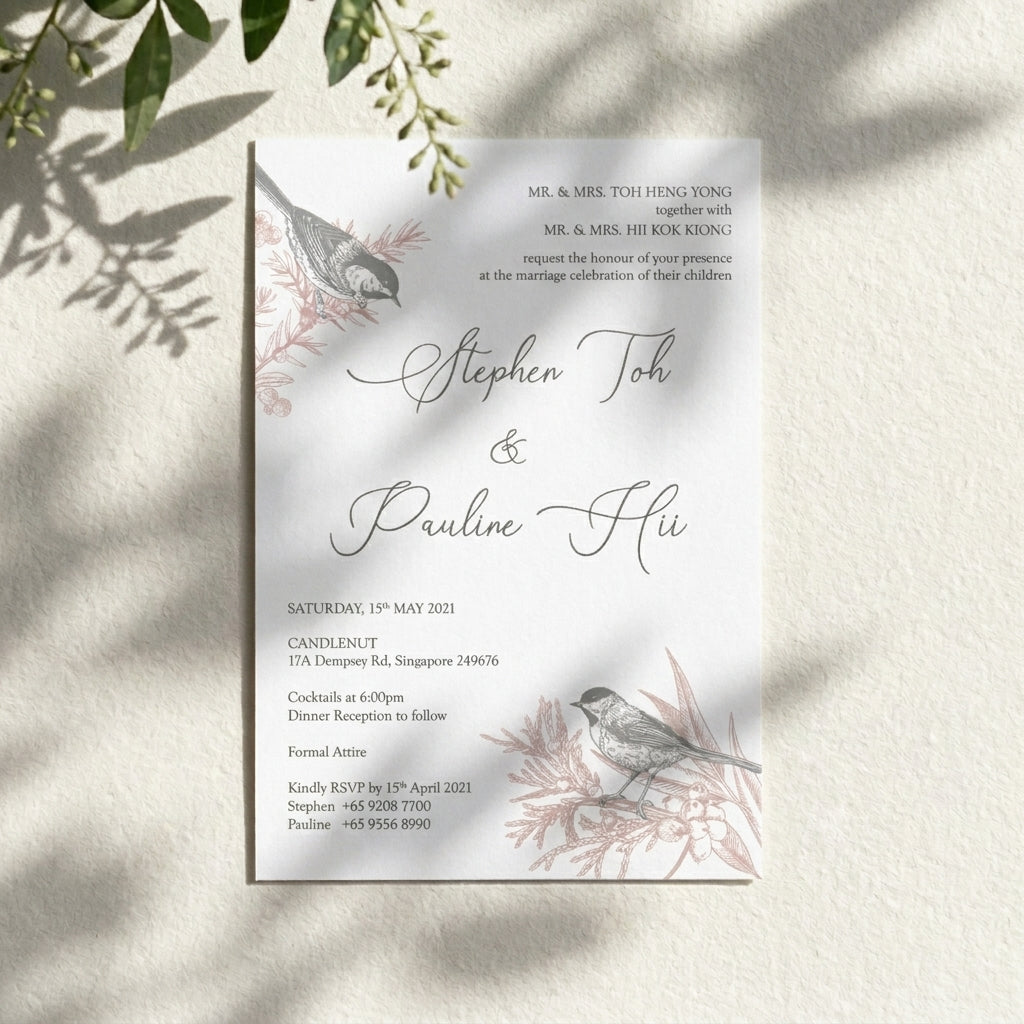 Raised Print Wedding Invitations deliver an aesthetic finishing and unmatchable texture whilst promising an appealing and alluring visual impact as well as a lasting impression upon touch with its elevated features.