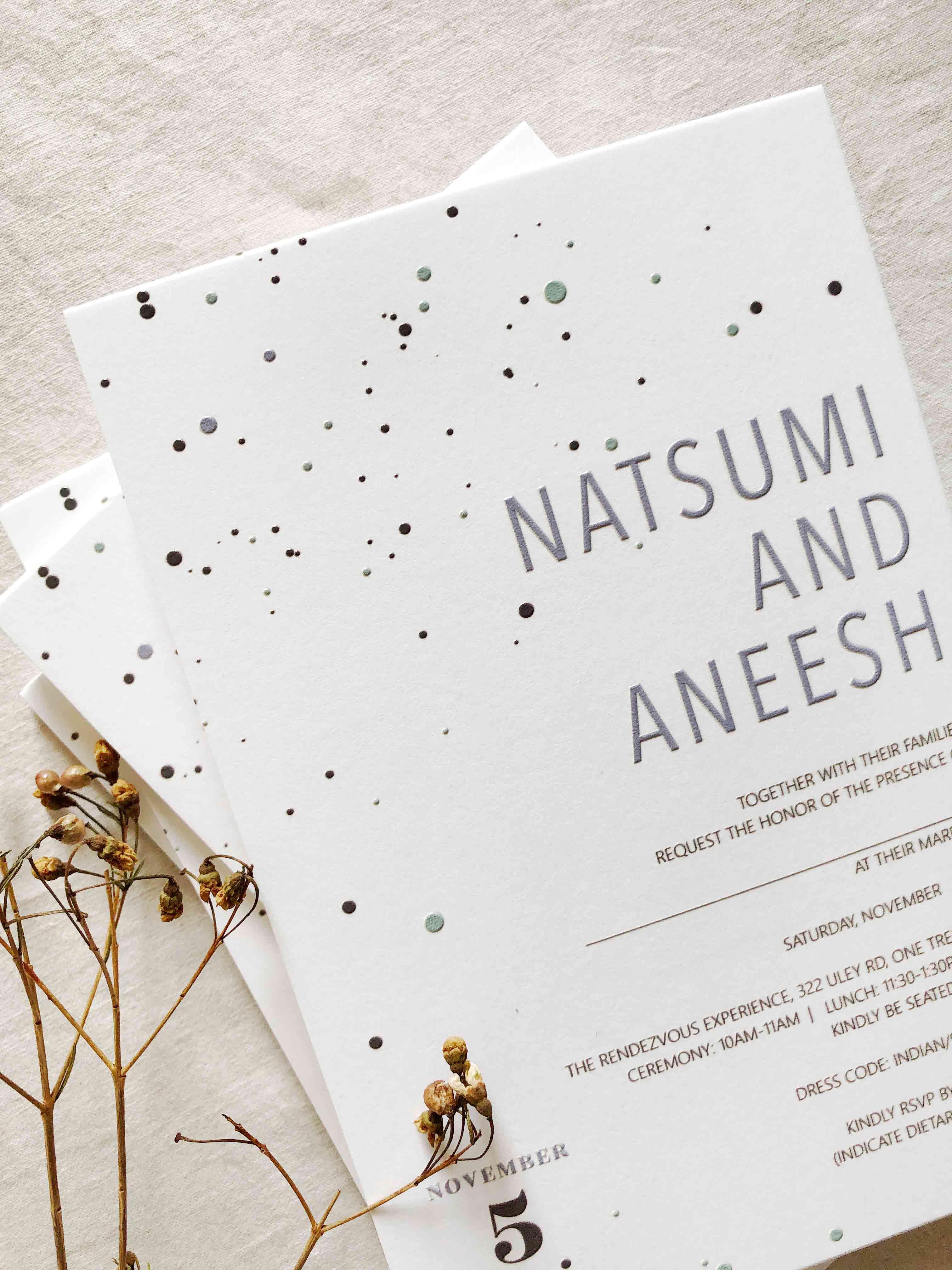 Raised Print Wedding Invitation