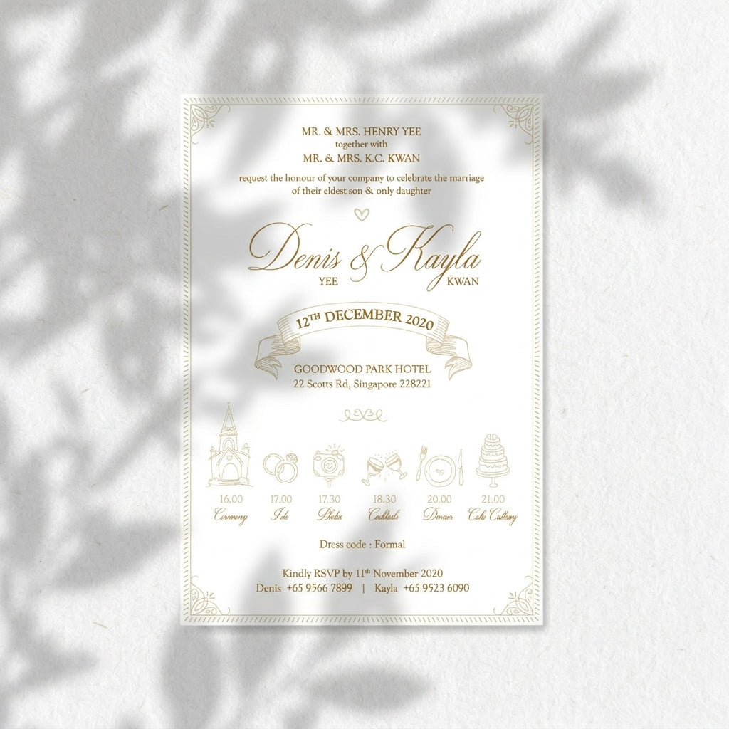 Raised Print Wedding Invitations deliver an aesthetic finishing and unmatchable texture whilst promising an appealing and alluring visual impact as well as a lasting impression upon touch with its elevated features.