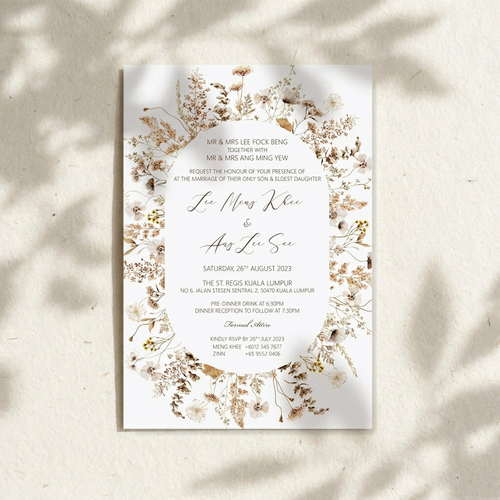 Raised Print Wedding Invitations deliver an aesthetic finishing and unmatchable texture whilst promising an appealing and alluring visual impact as well as a lasting impression upon touch with its elevated features.