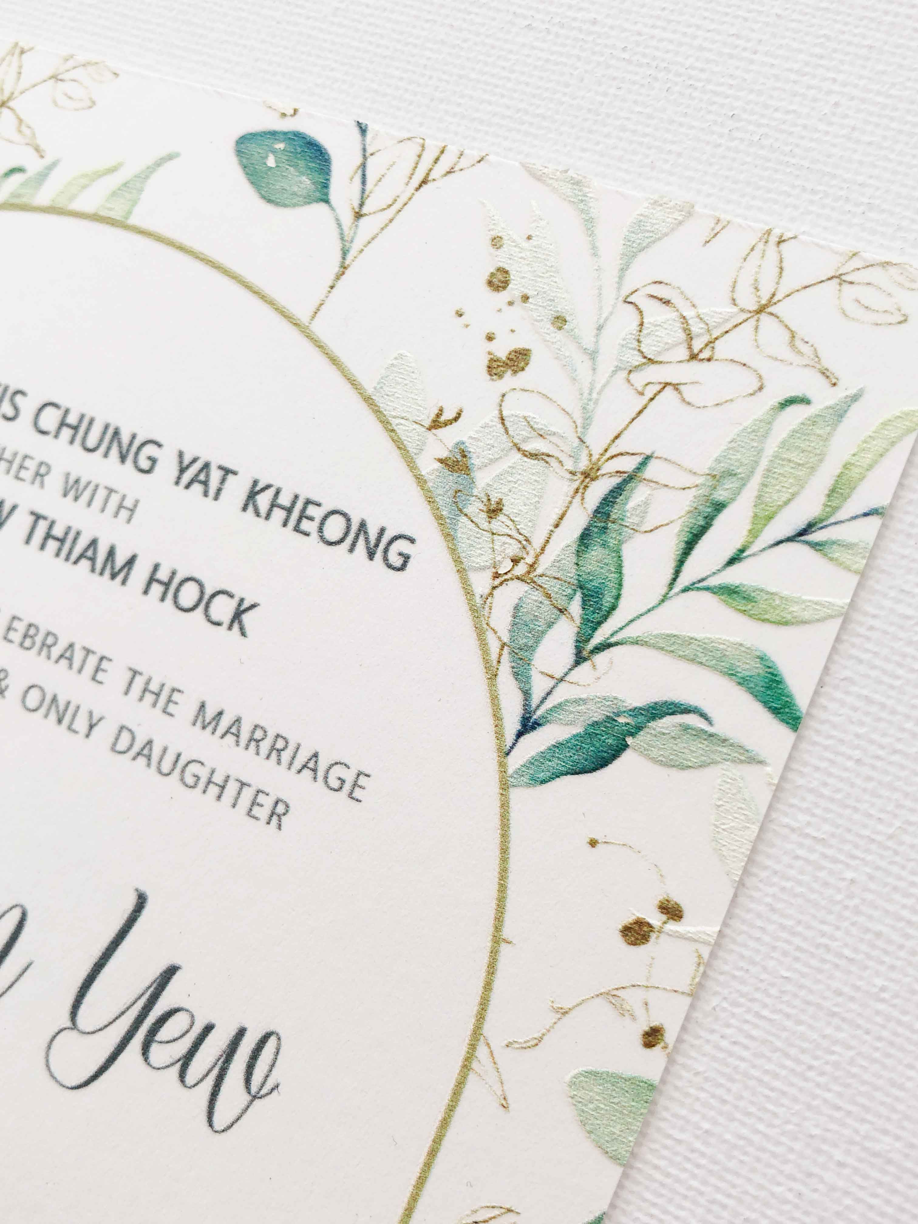 Raised Print Wedding Invitation