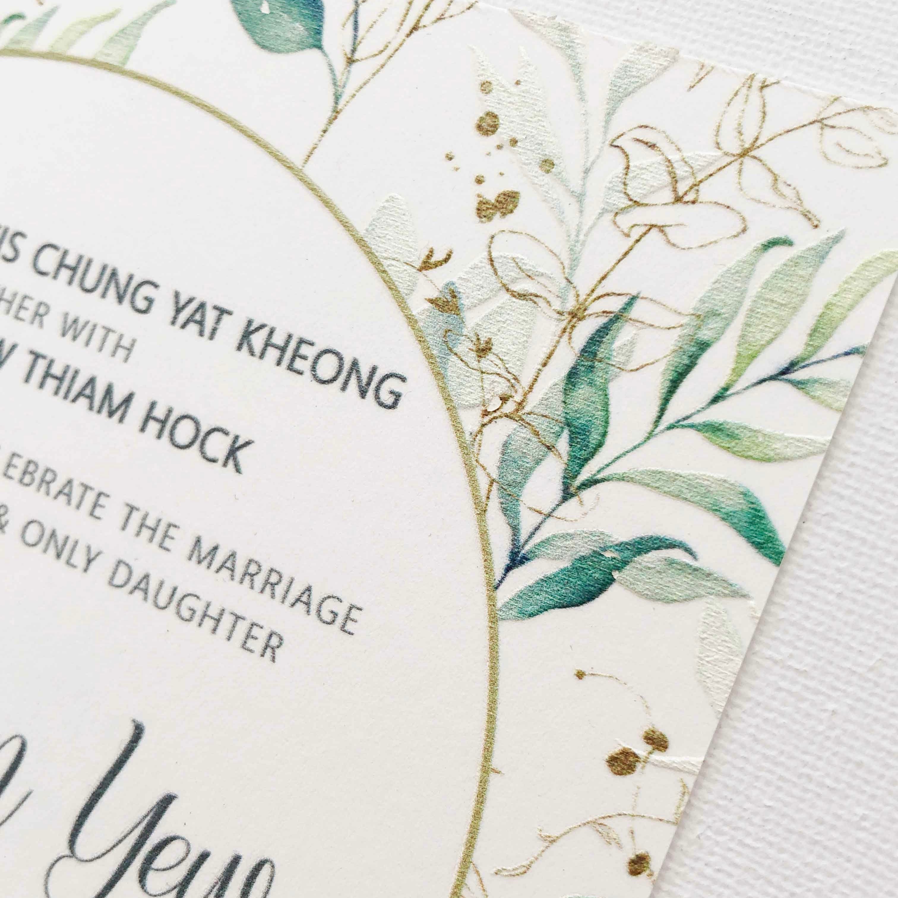 Raised Print Wedding Invitations deliver an aesthetic finishing and unmatchable texture whilst promising an appealing and alluring visual impact as well as a lasting impression upon touch with its elevated features.