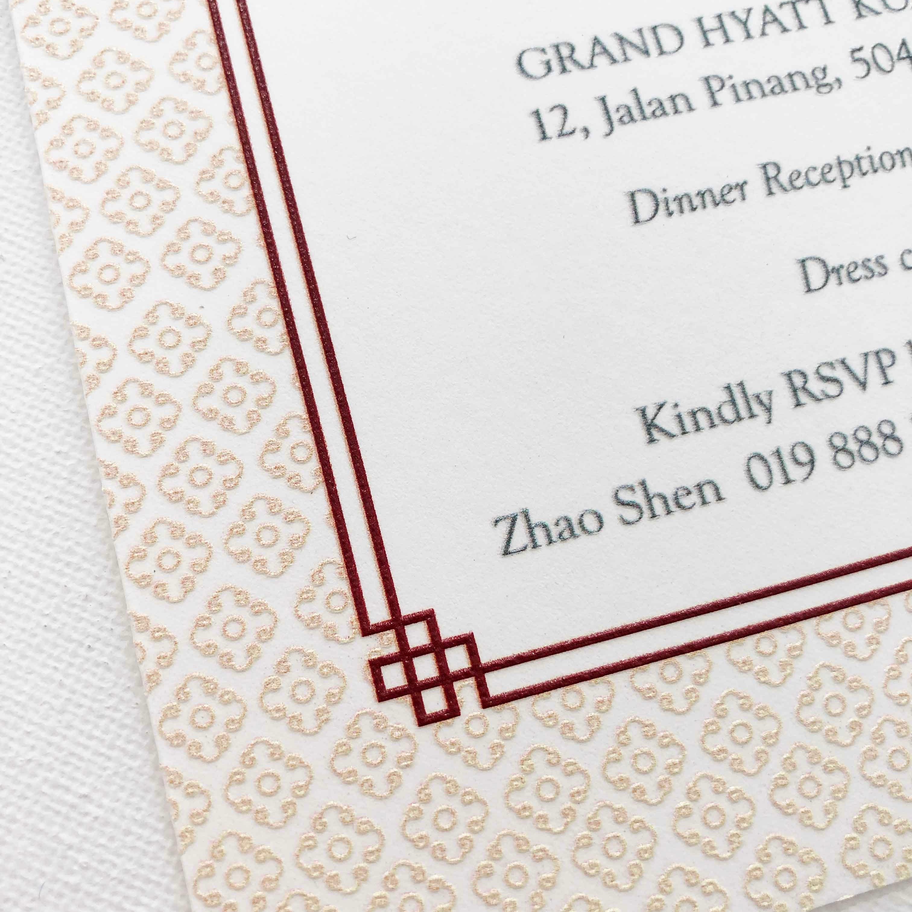 Raised Print Wedding Invitations deliver an aesthetic finishing and unmatchable texture whilst promising an appealing and alluring visual impact as well as a lasting impression upon touch with its elevated features.