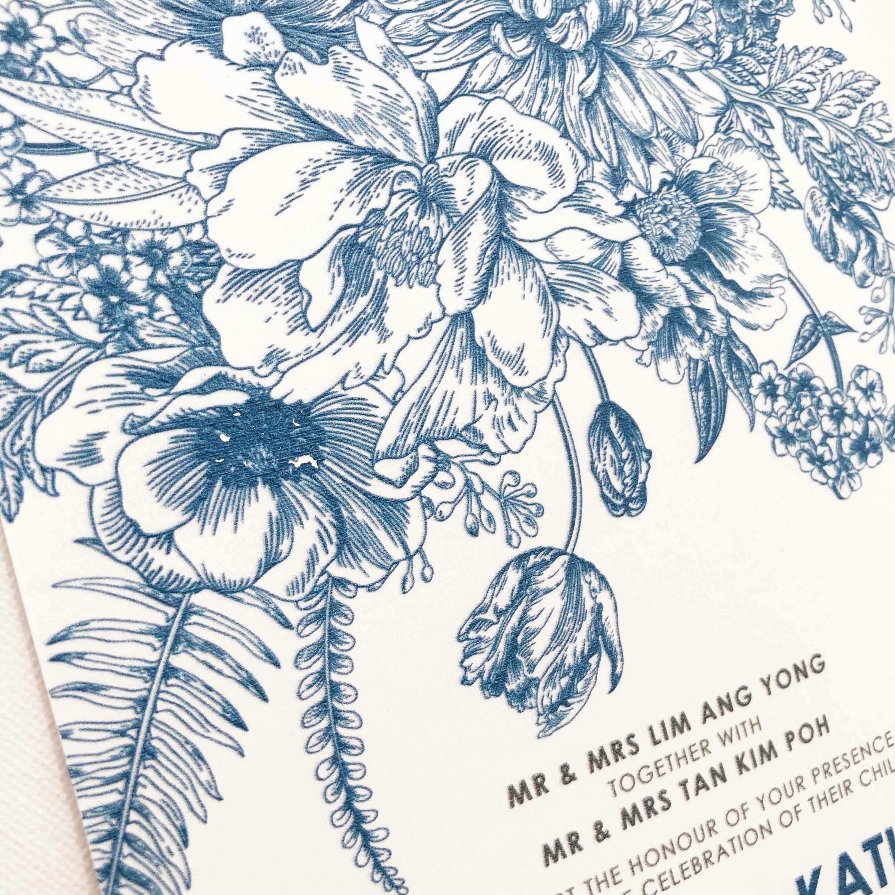 Raised Print Wedding Invitations deliver an aesthetic finishing and unmatchable texture whilst promising an appealing and alluring visual impact as well as a lasting impression upon touch with its elevated features.