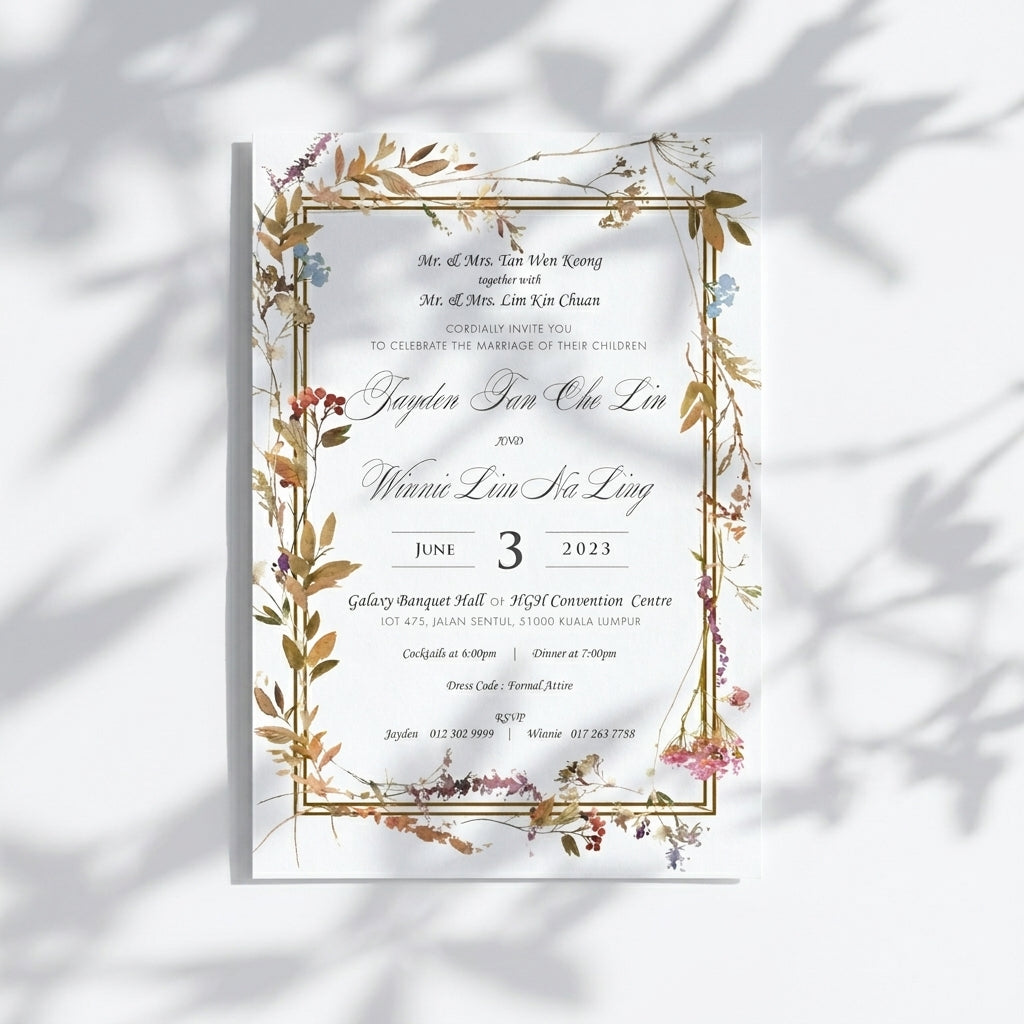 Raised Print Wedding Invitations deliver an aesthetic finishing and unmatchable texture whilst promising an appealing and alluring visual impact as well as a lasting impression upon touch with its elevated features.