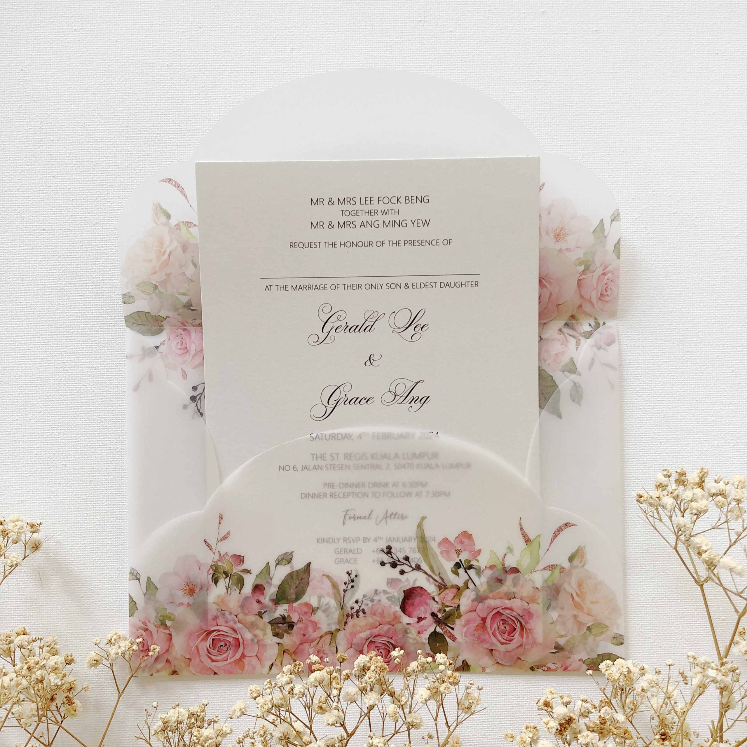 Vellum Wedding Invitation
