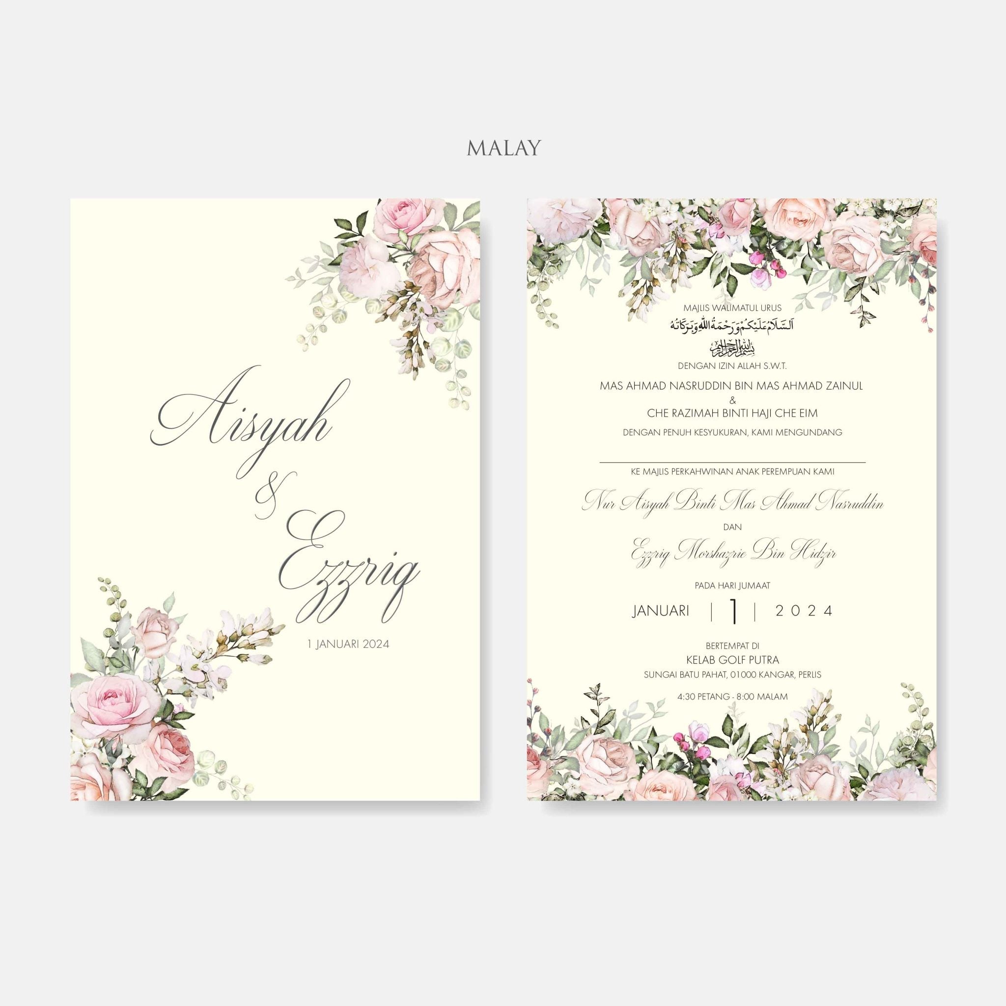 Vellum Wedding Invitation