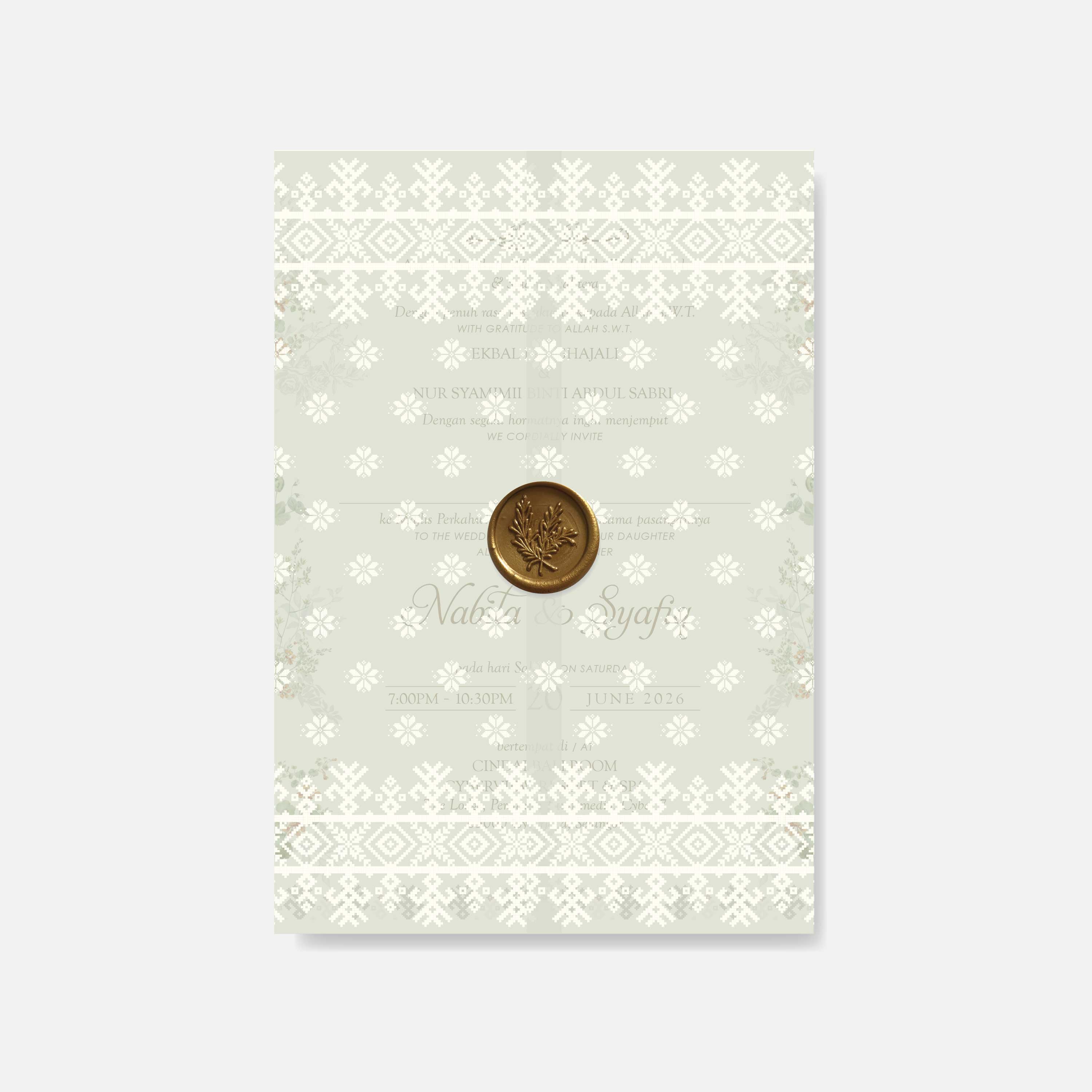 Vellum Wedding Invitation