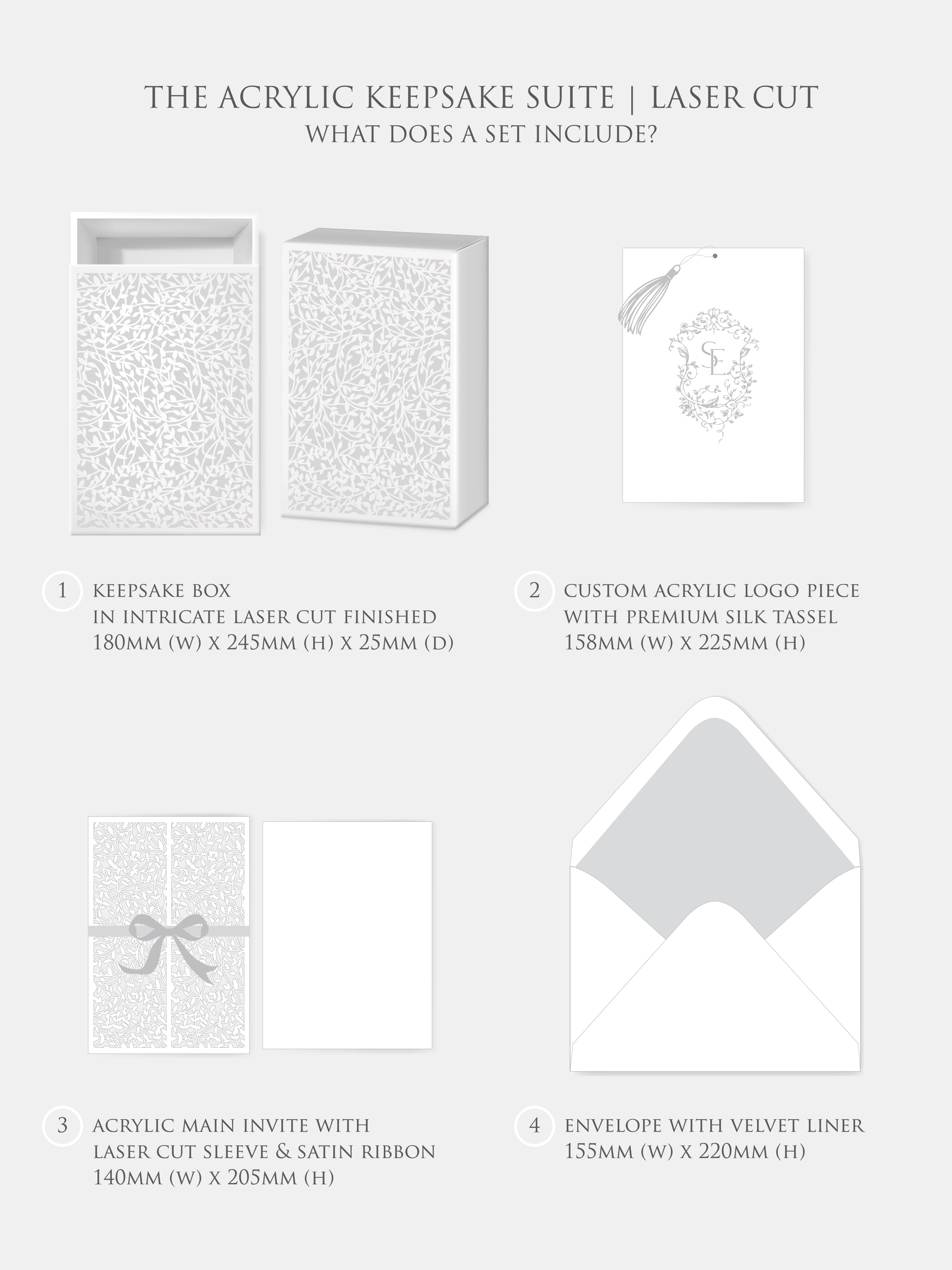The Acrylic Keepsake Suite | Laser Cut