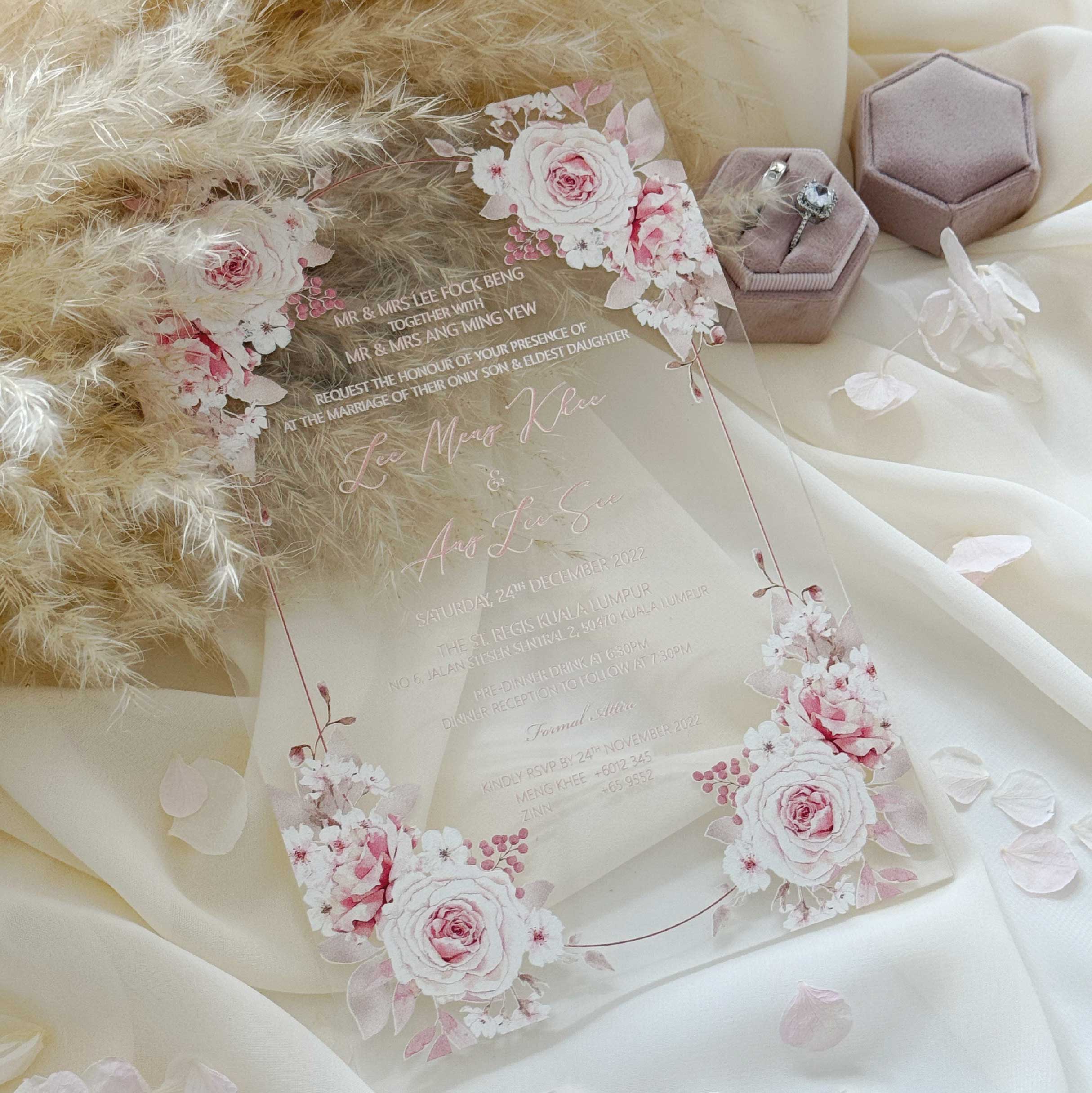 Acrylic Wedding Invitation Card Malaysia