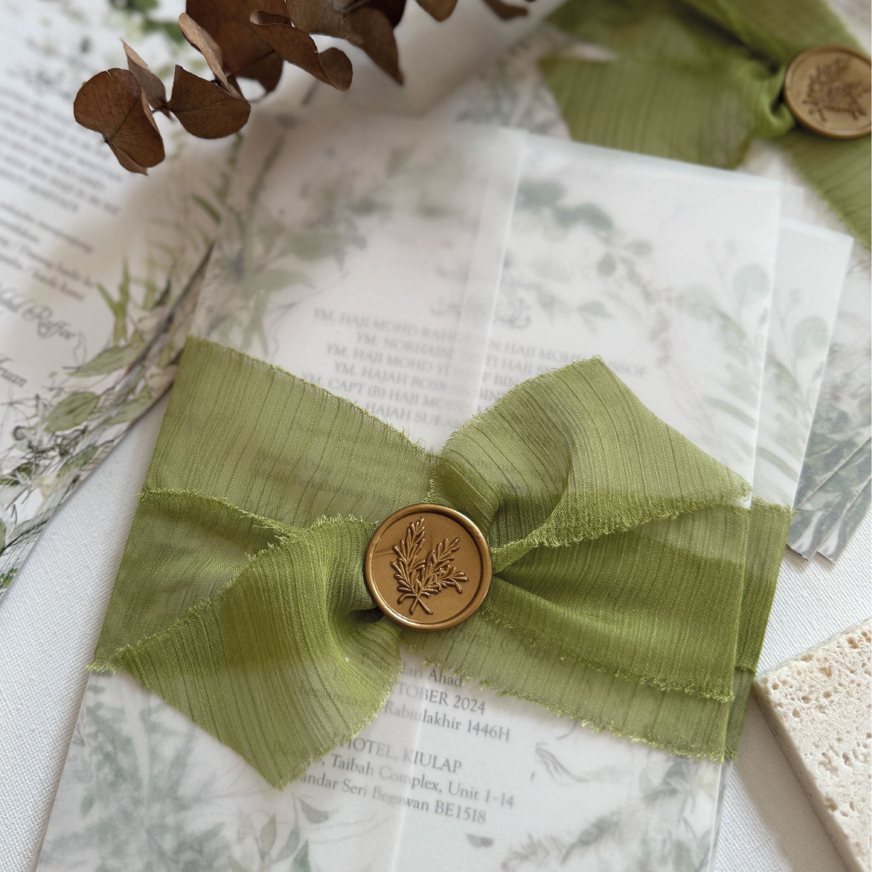 Ribbon Wedding Invitation Malaysia