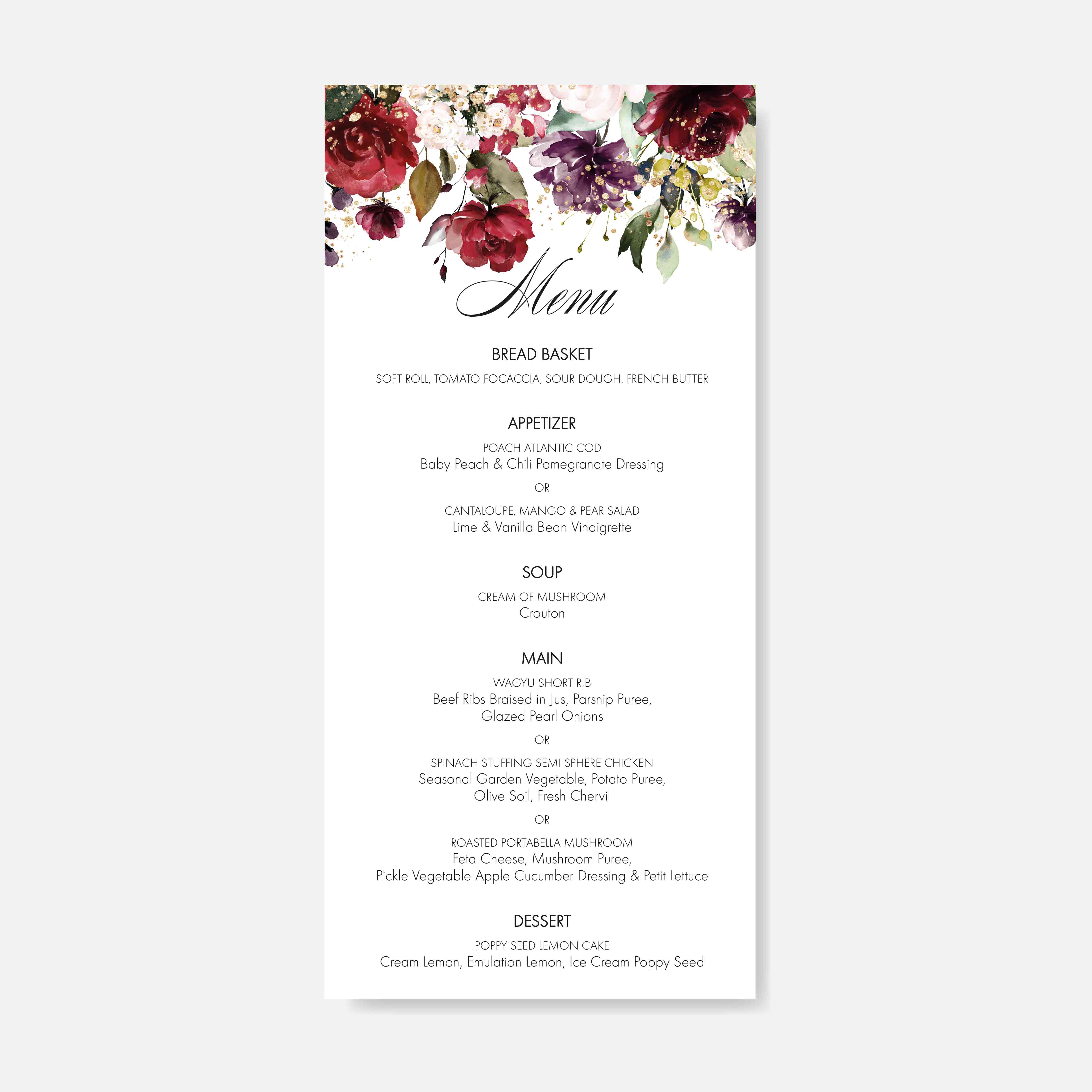 Menu Cards