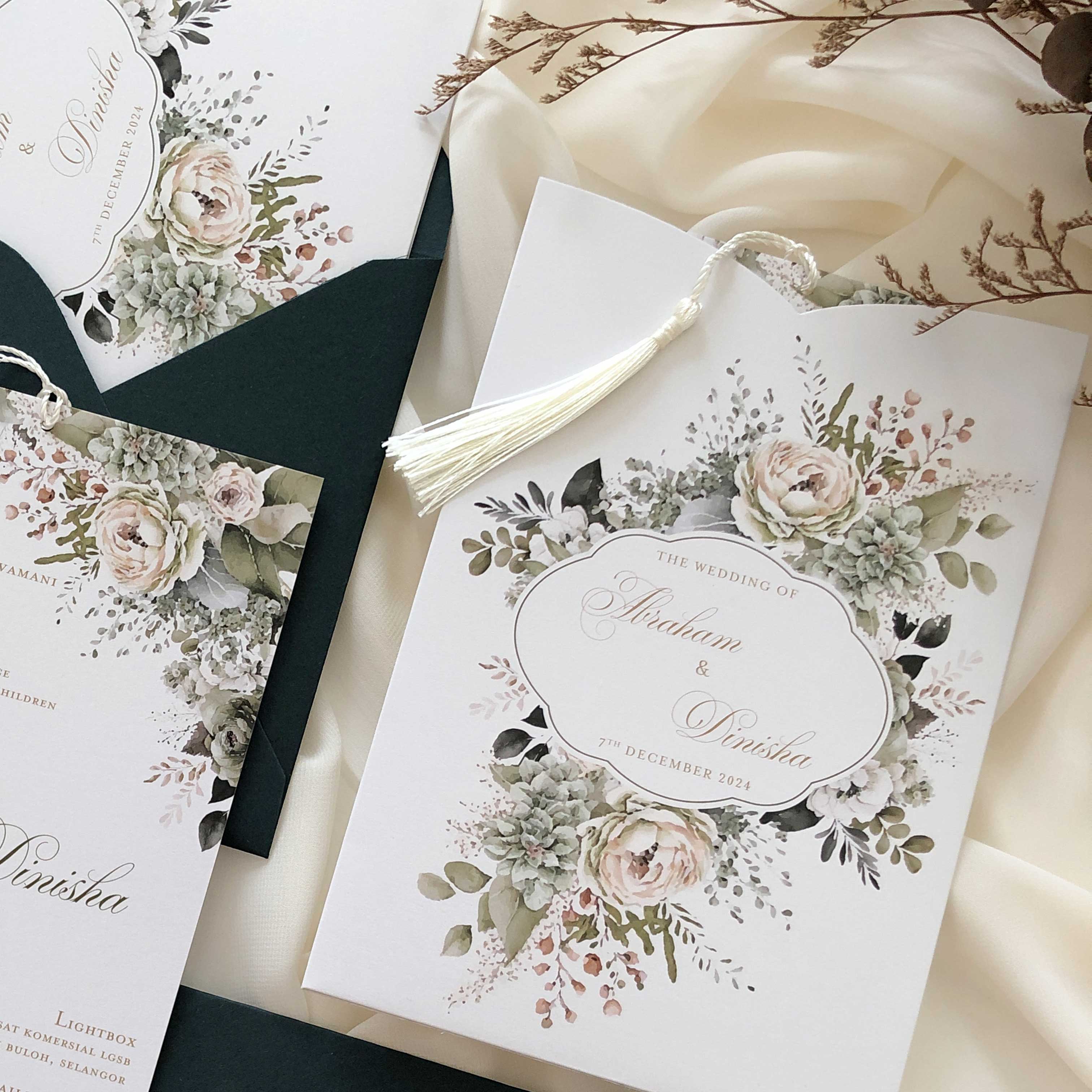Pocket Wedding Invitation Card Malaysia