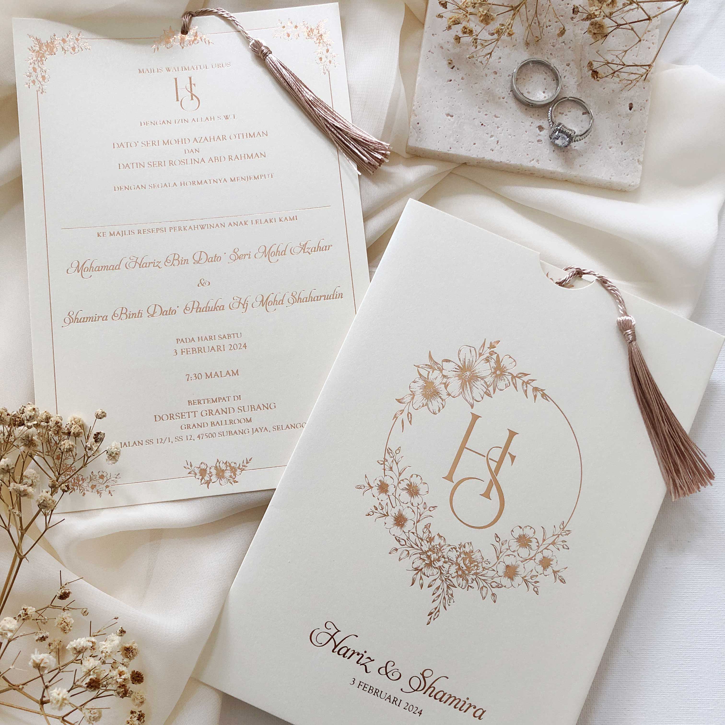 Real Foil Wedding Invitation Malaysia