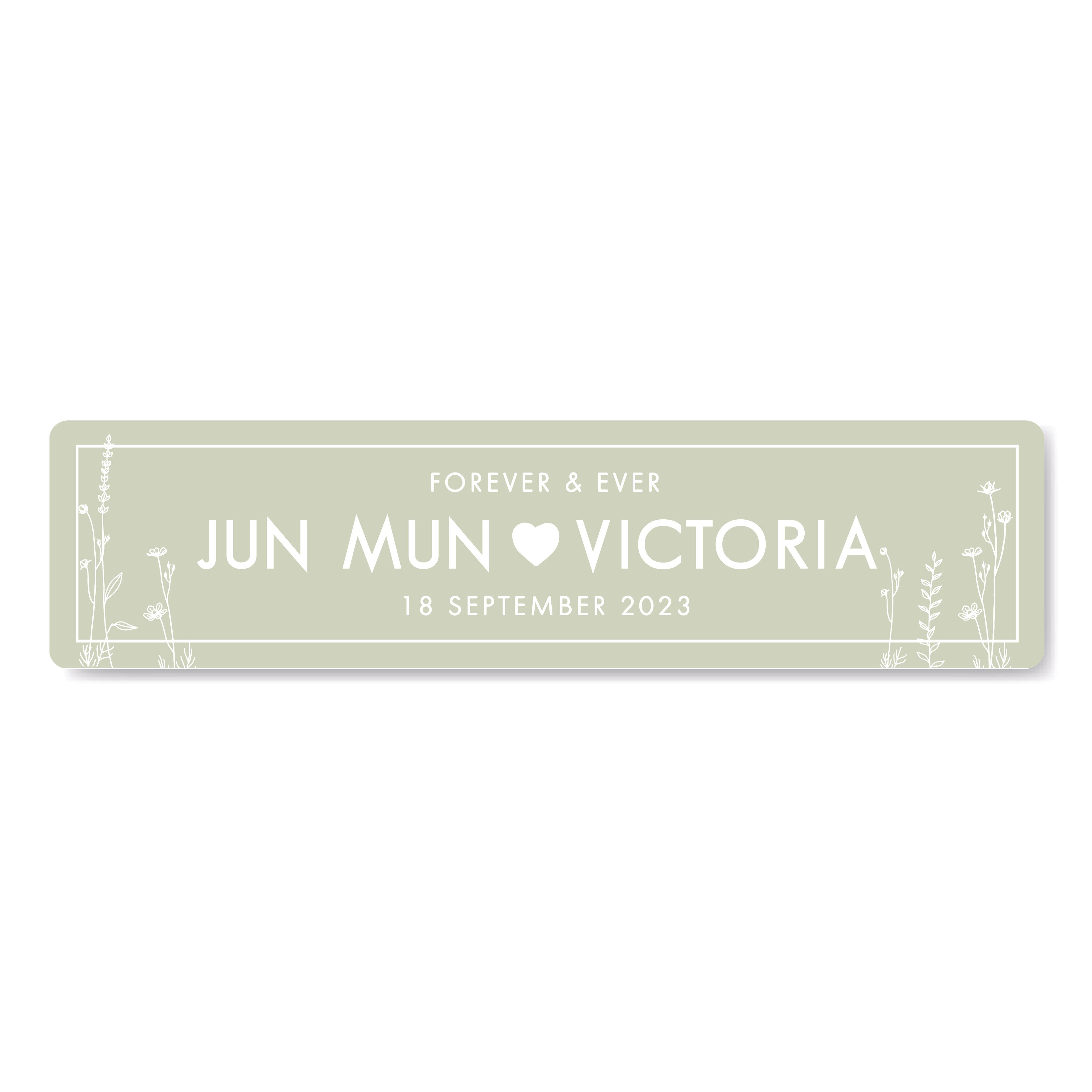 Wedding Car Plate