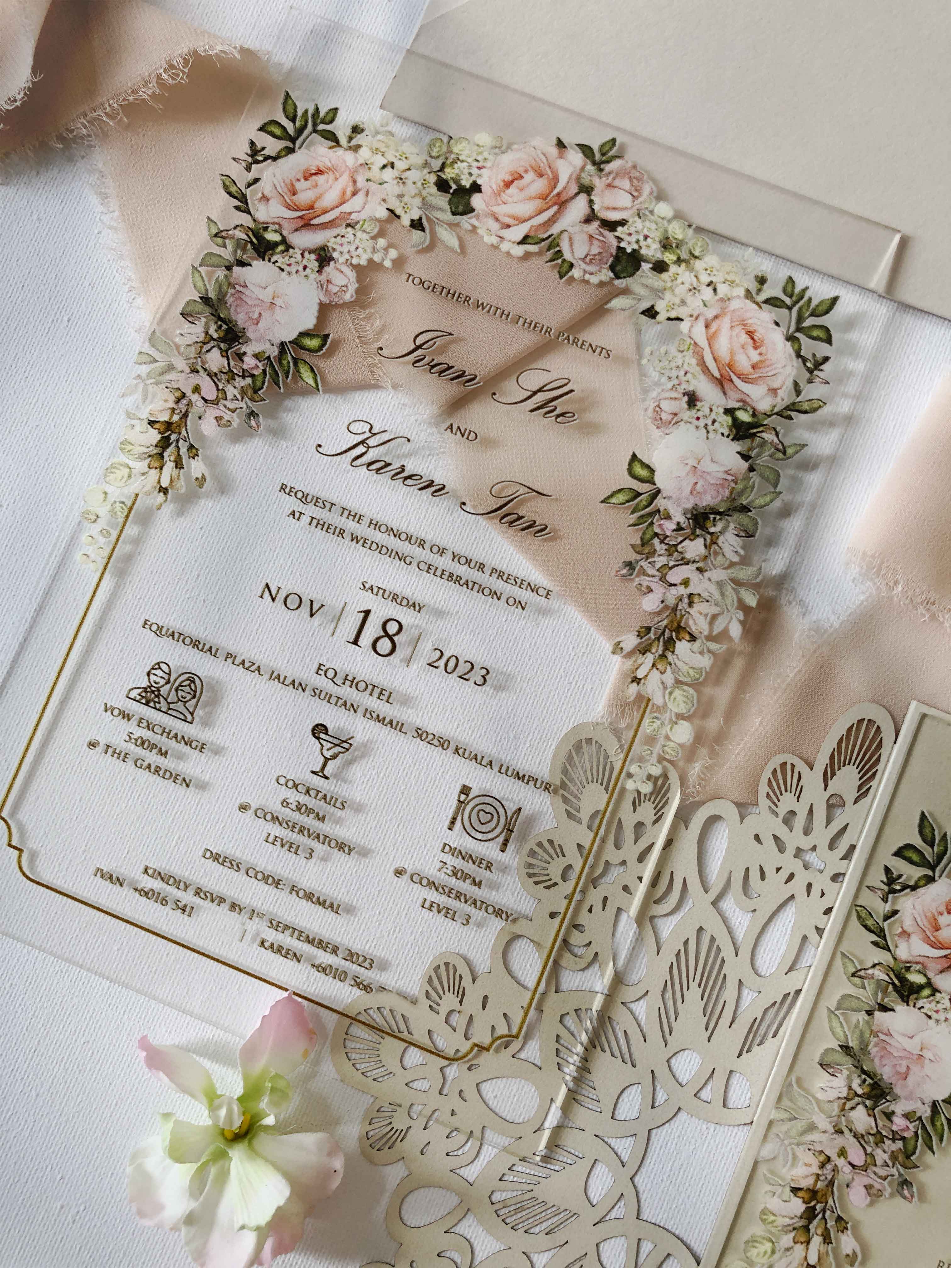 Keepsake Acrylic Wedding Invitation | No. 011 Ivan & Karen