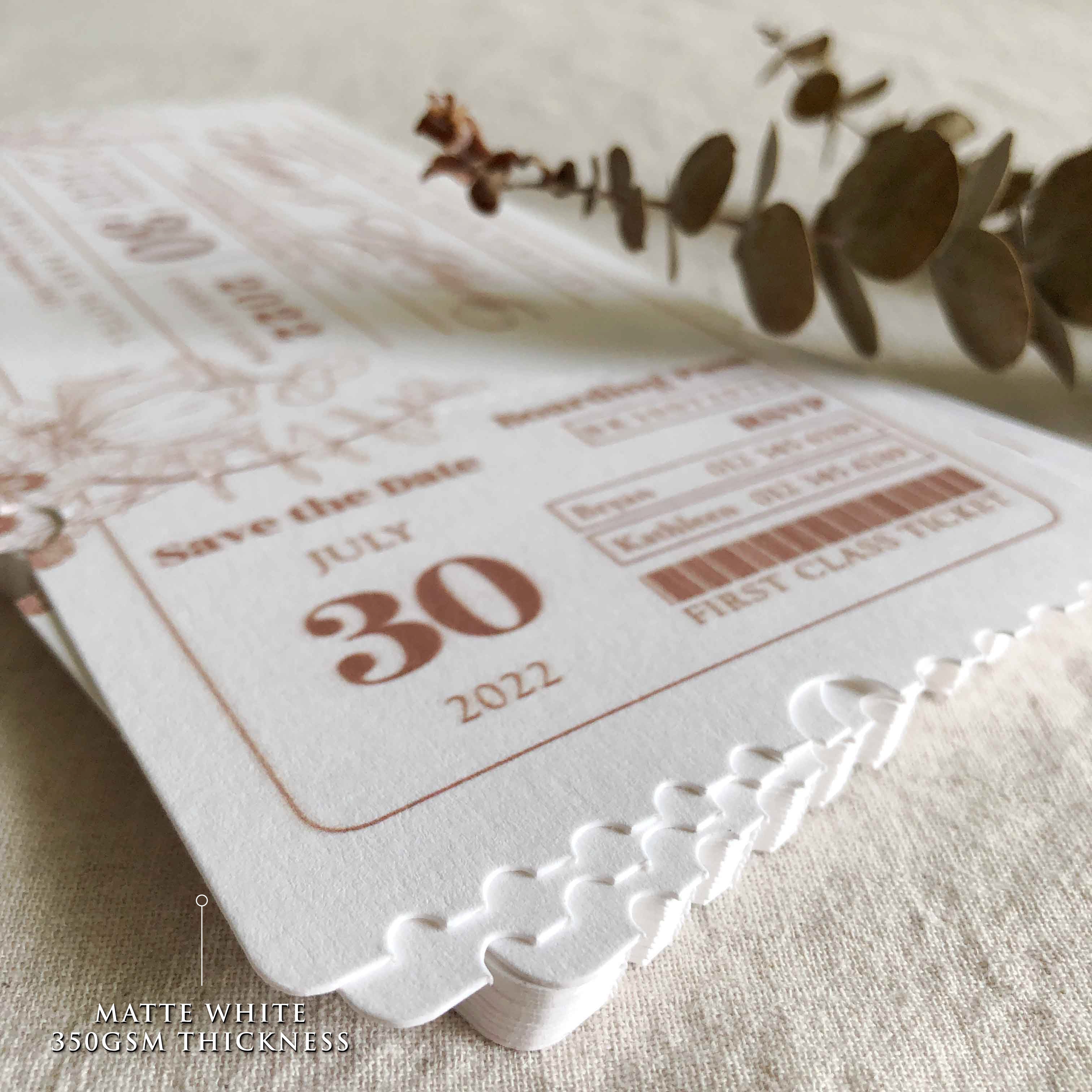 Boarding Pass Wedding Invitation