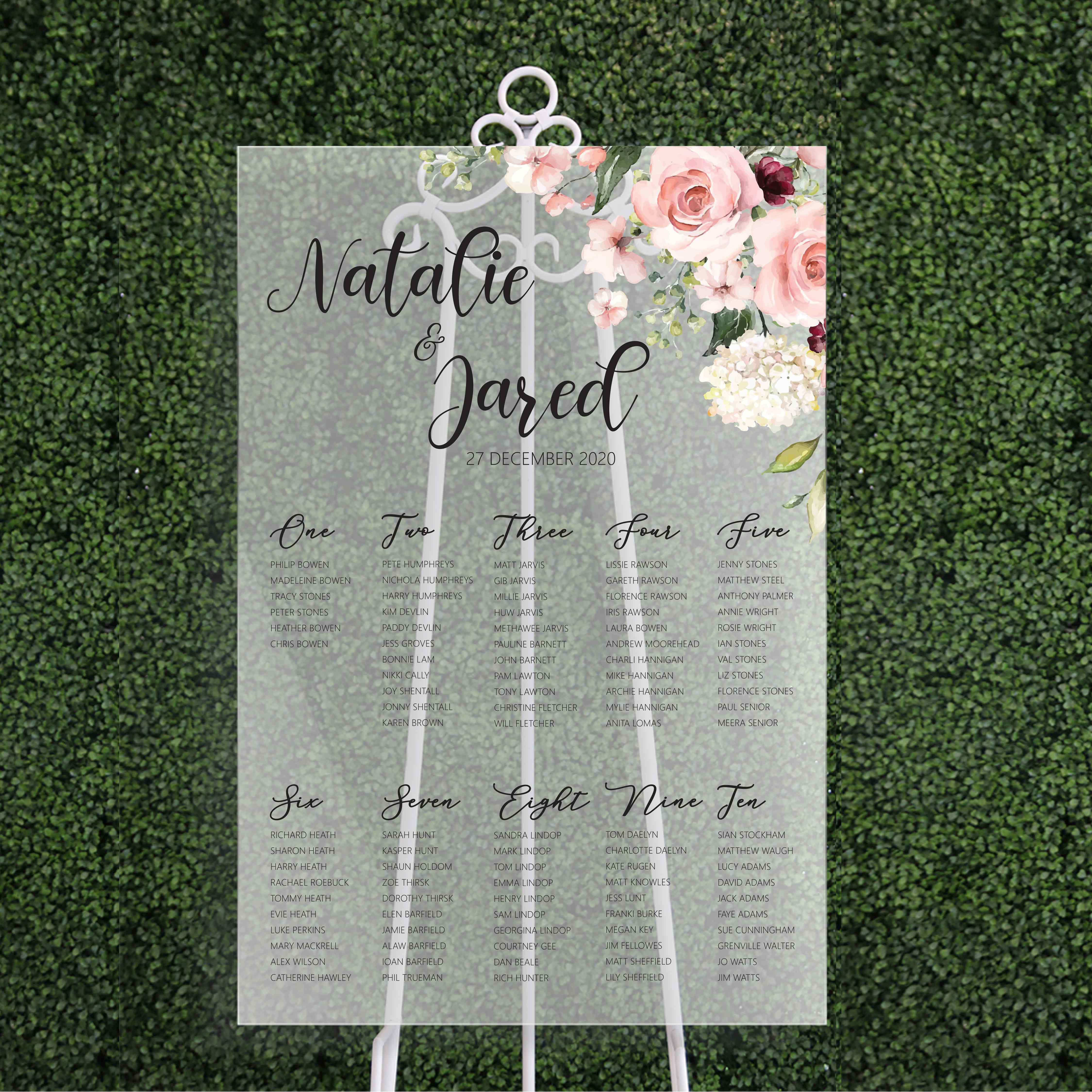 Wedding Seating Chart