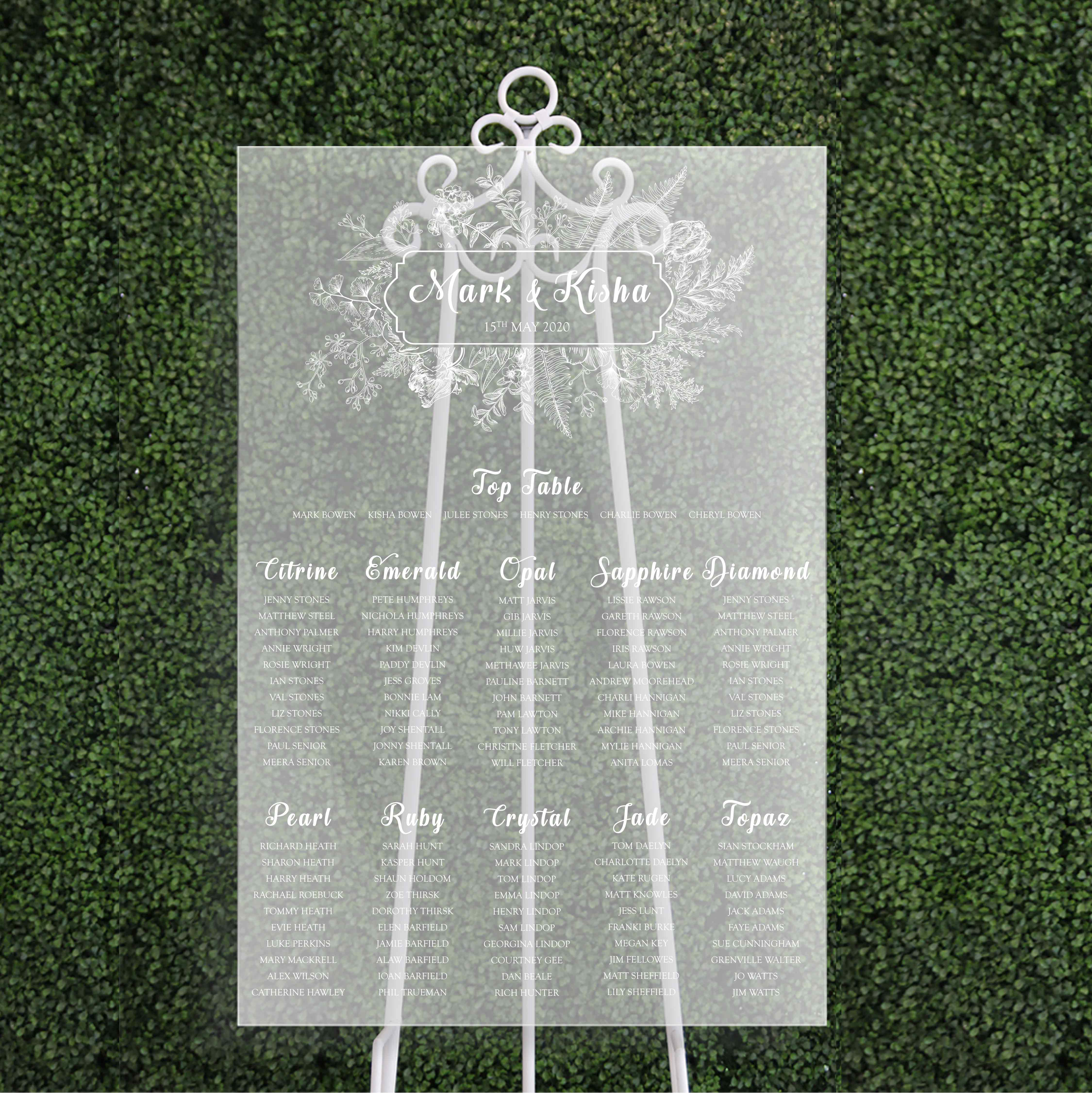 Wedding Seating Chart