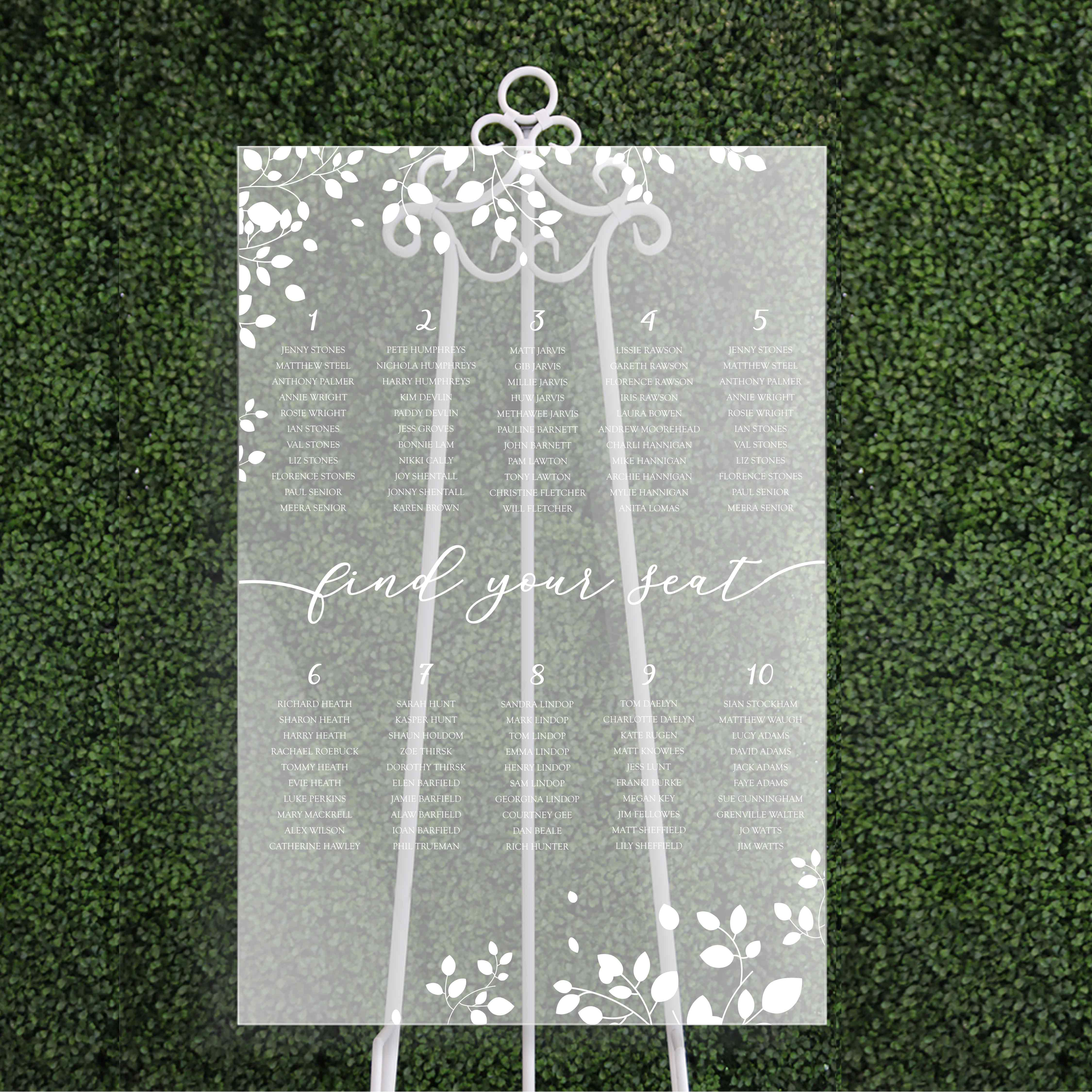 Wedding Seating Chart