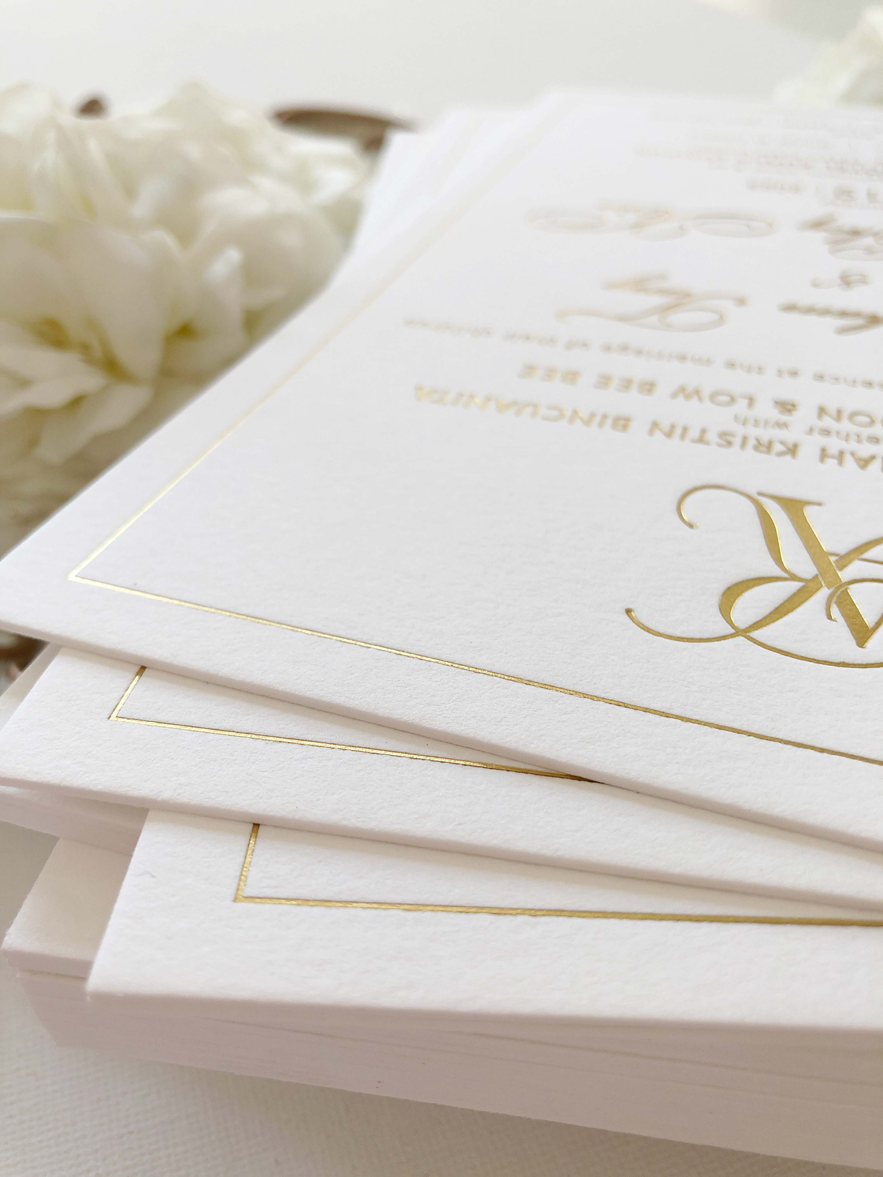 Keepsake Heavyweight Cotton 600gsm Wedding Invitation | No. 002 Abraham & Choy Xin