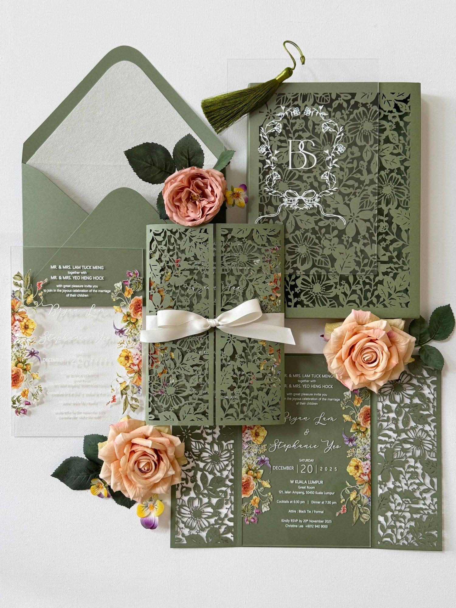 The Acrylic Keepsake Suite | Laser Cut - Paperose Wedding