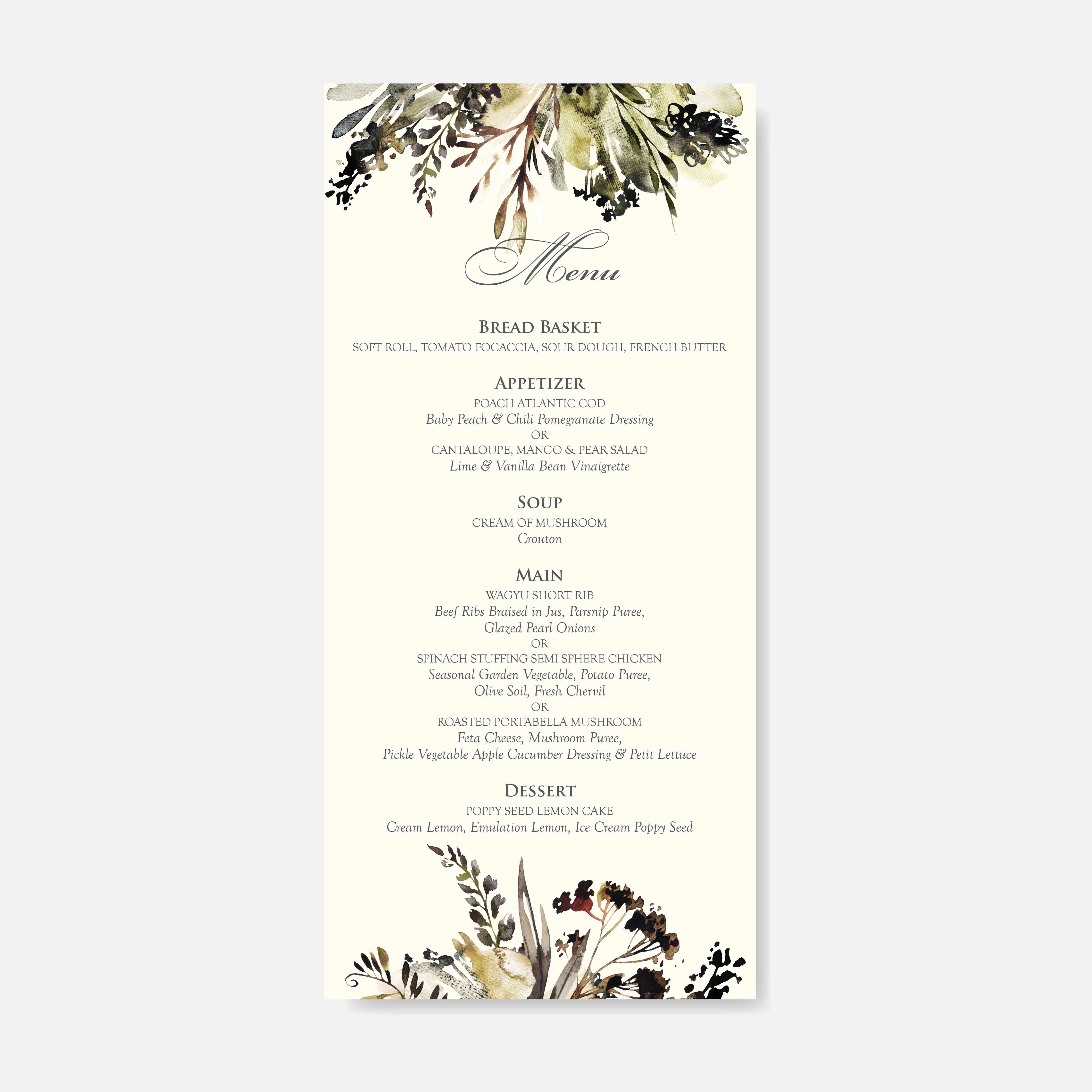 Menu Card