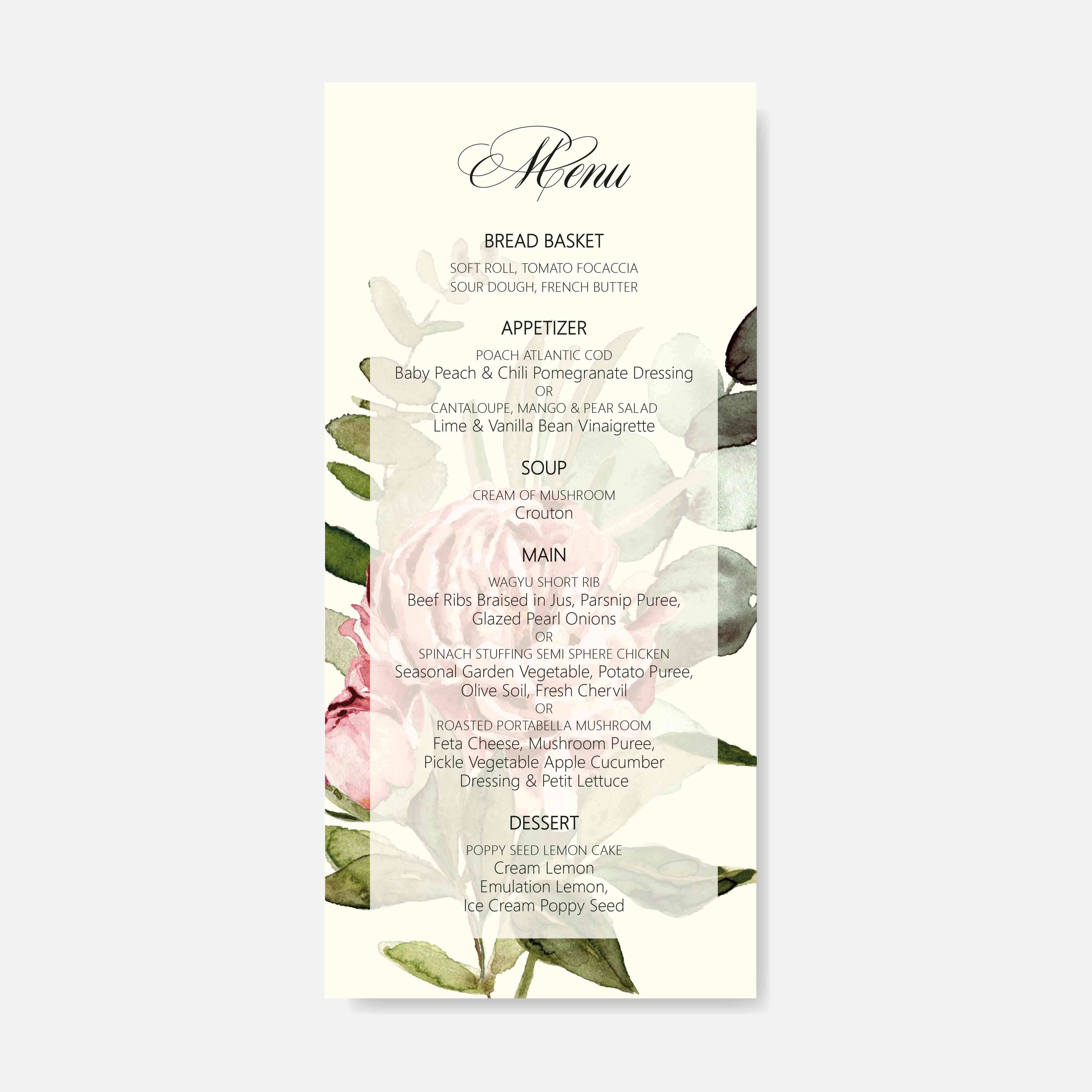 Menu Card