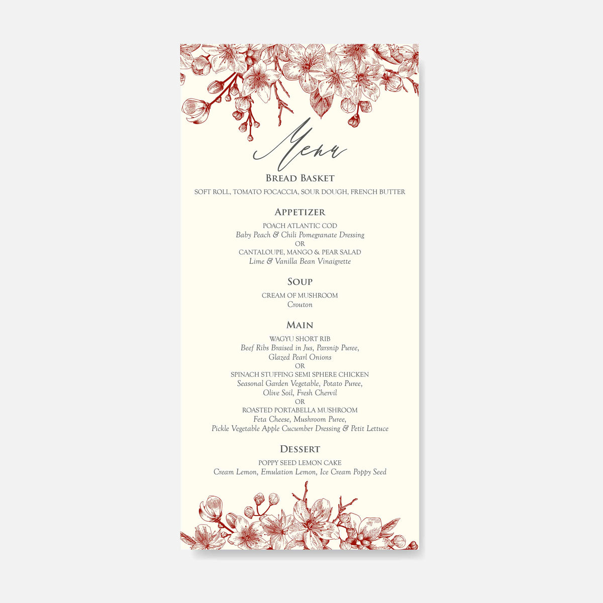 Menu Card
